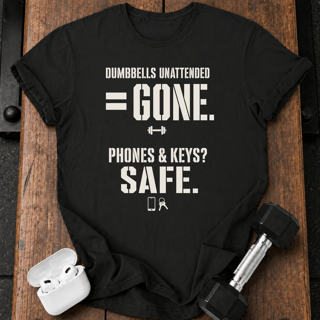 Dumbbells Unattended T-Shirts