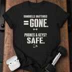 Dumbbells Unattended T-Shirts