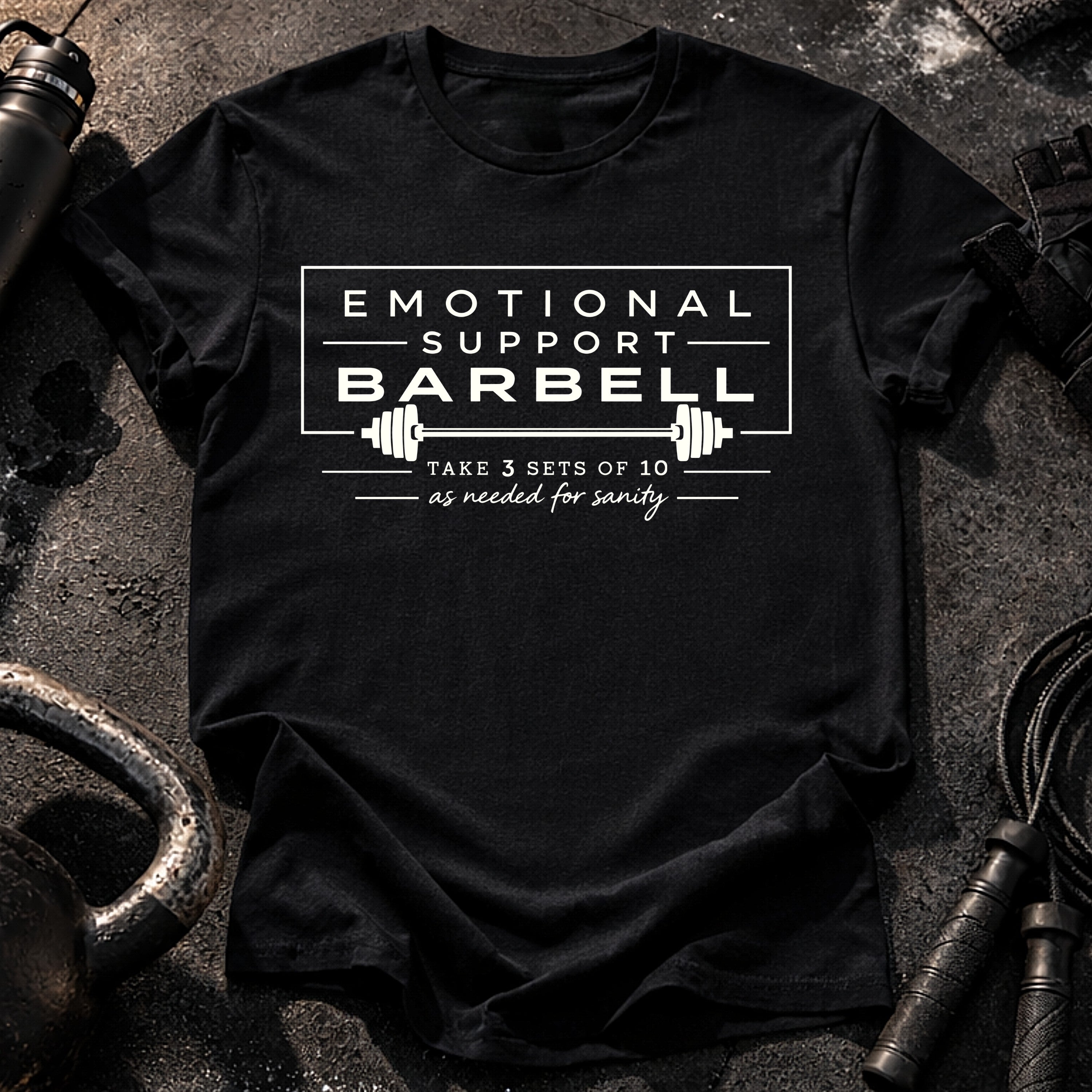 Emotional Support Barbell T-Shirt
