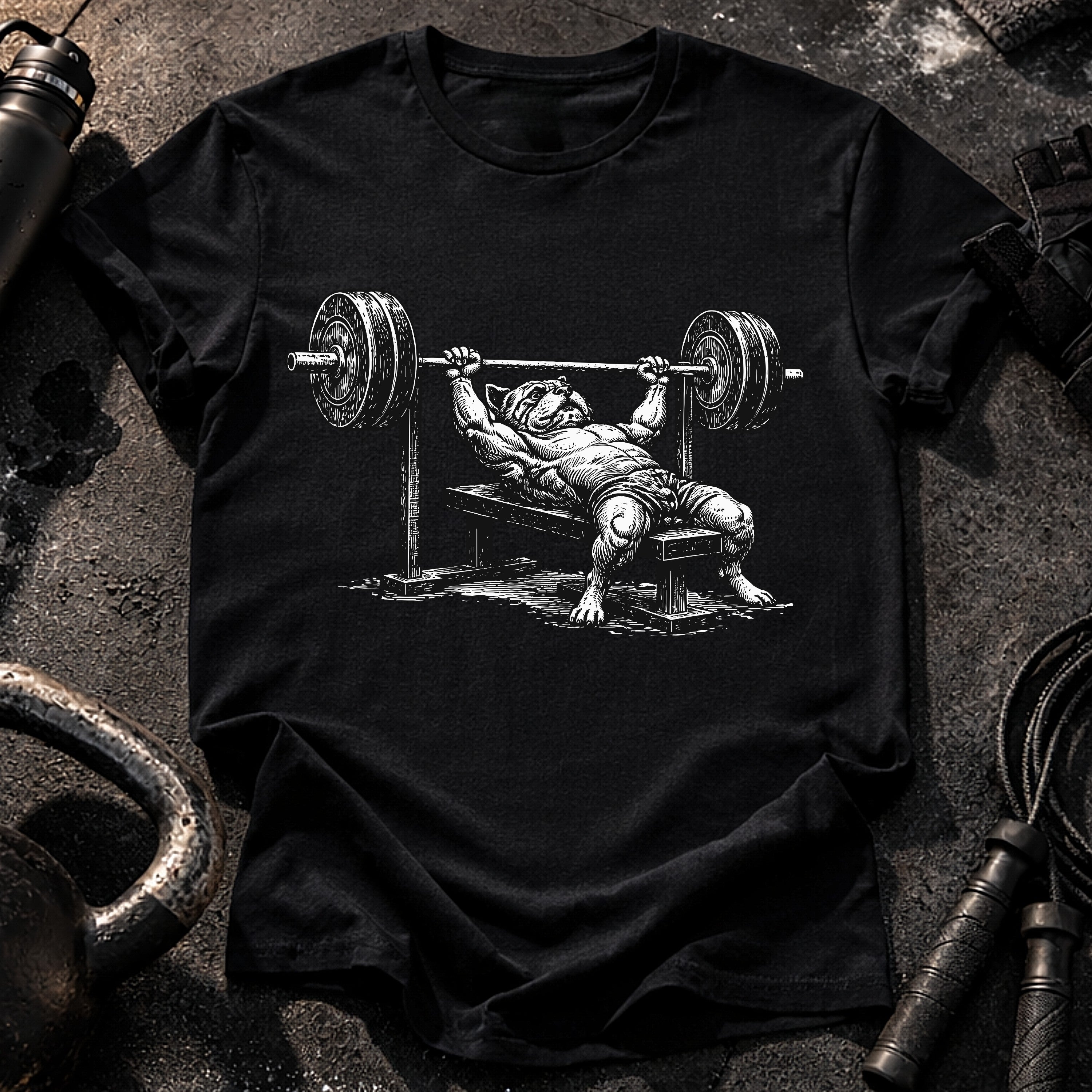 Bulldog Bench Press T-Shirt