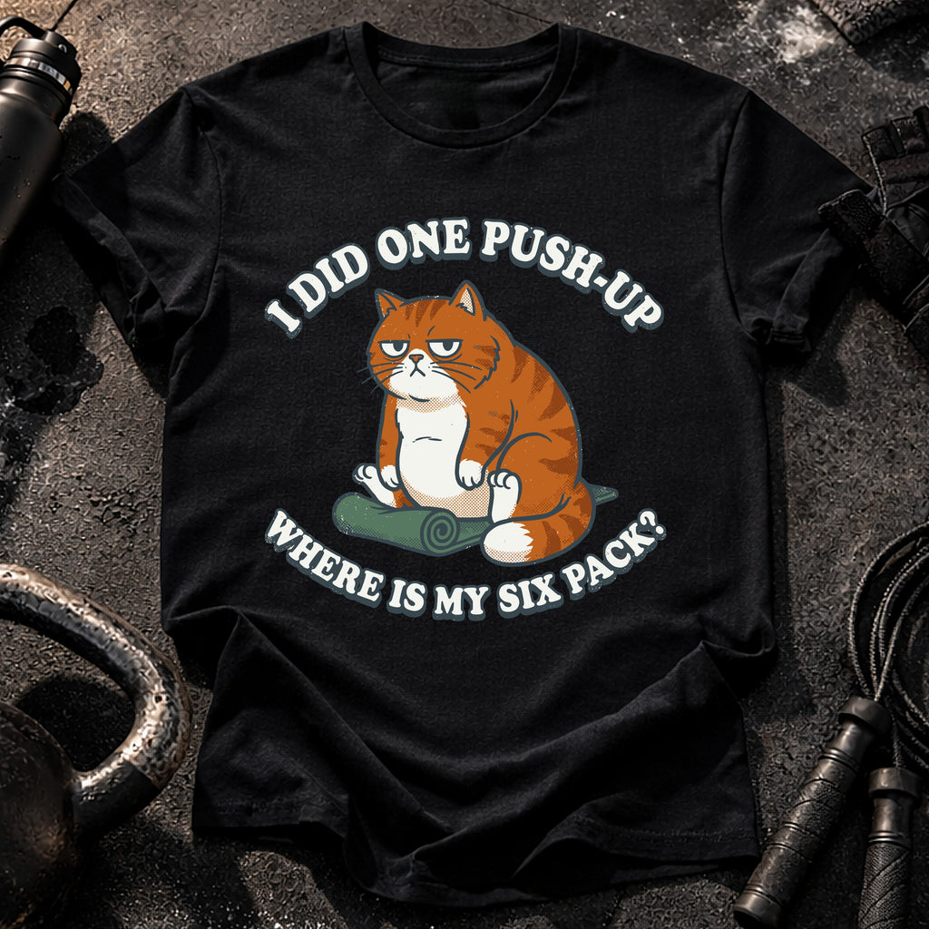 One Push Up Cat T-Shirt
