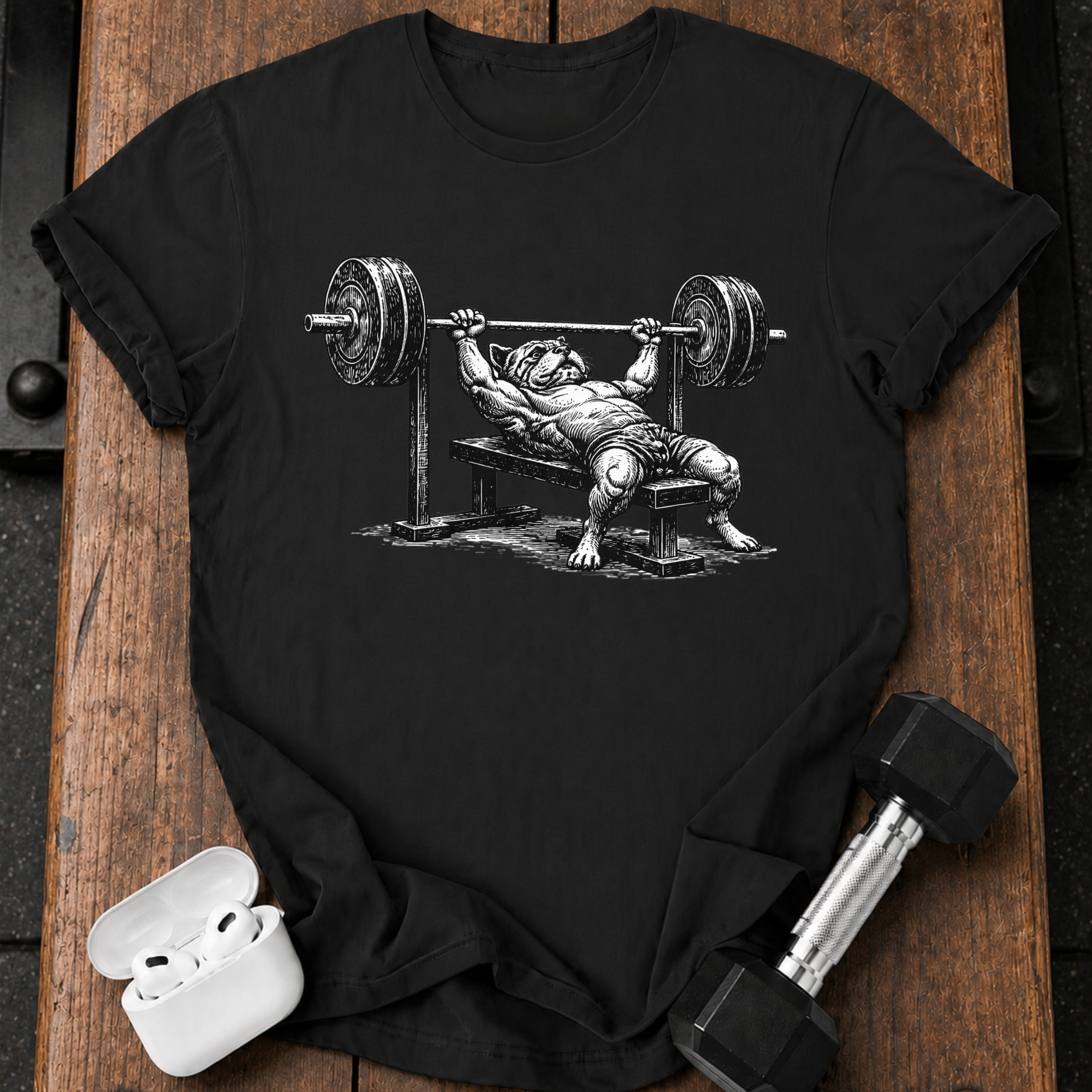 Bulldog Bench Press T-Shirt