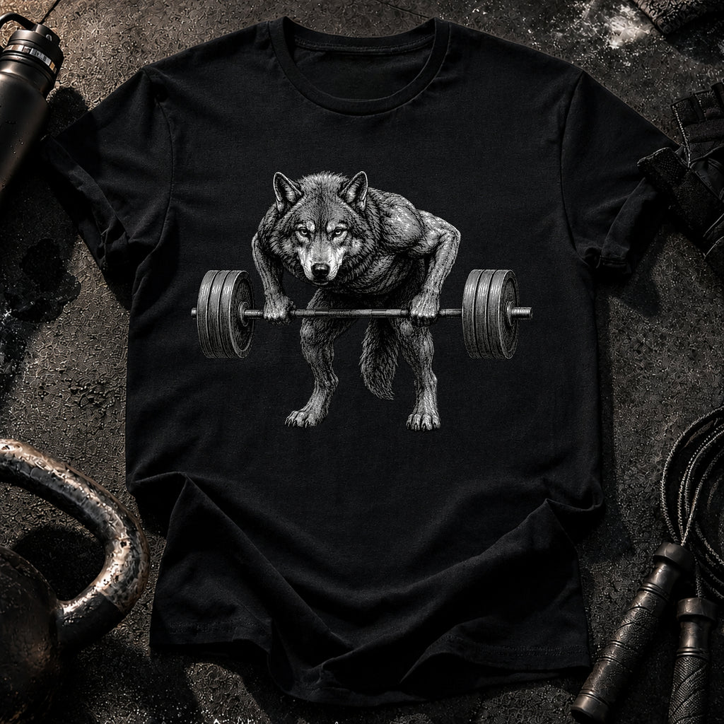 Wolf Barbell Row T-Shirt