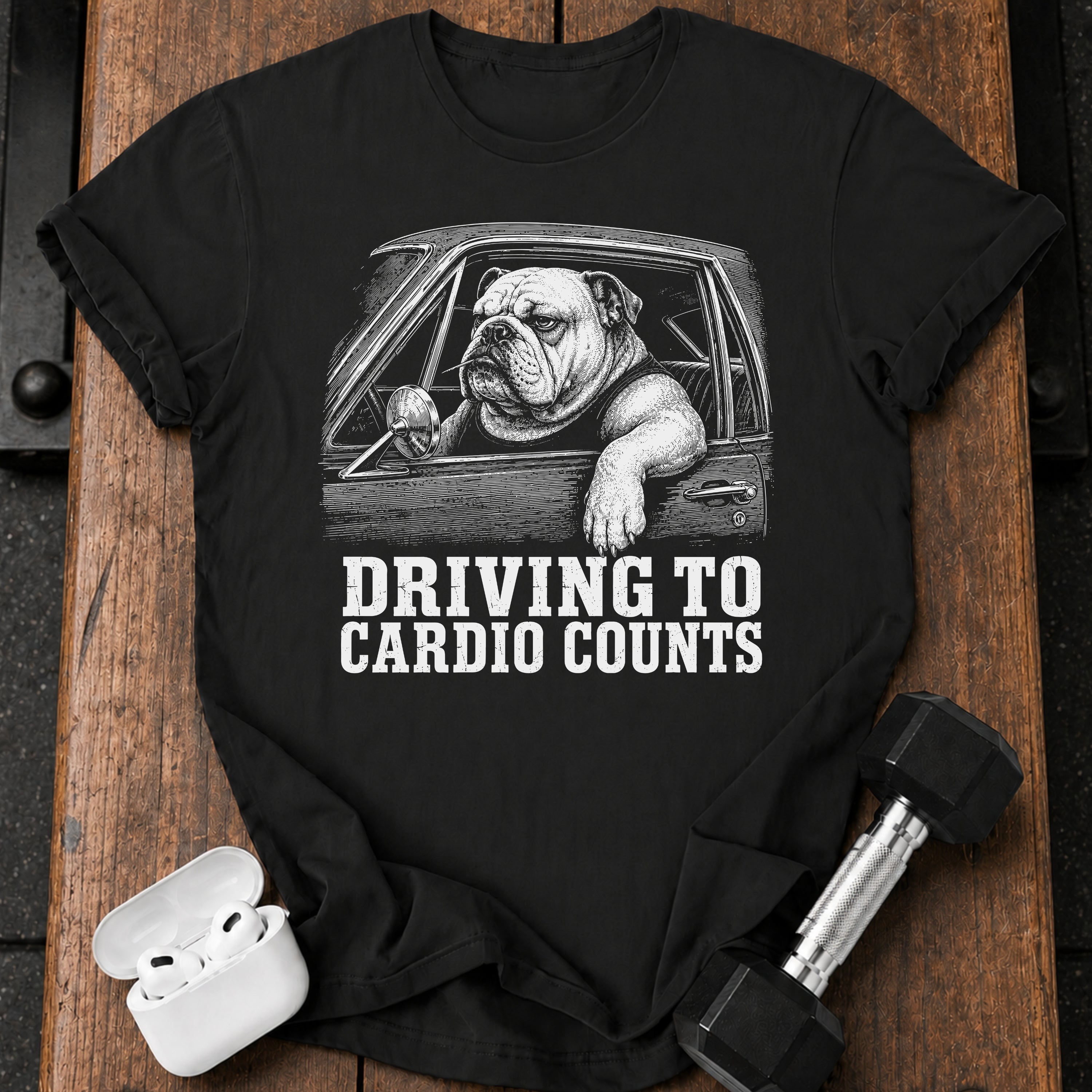 Driving To Cardio Counts T-Shirt