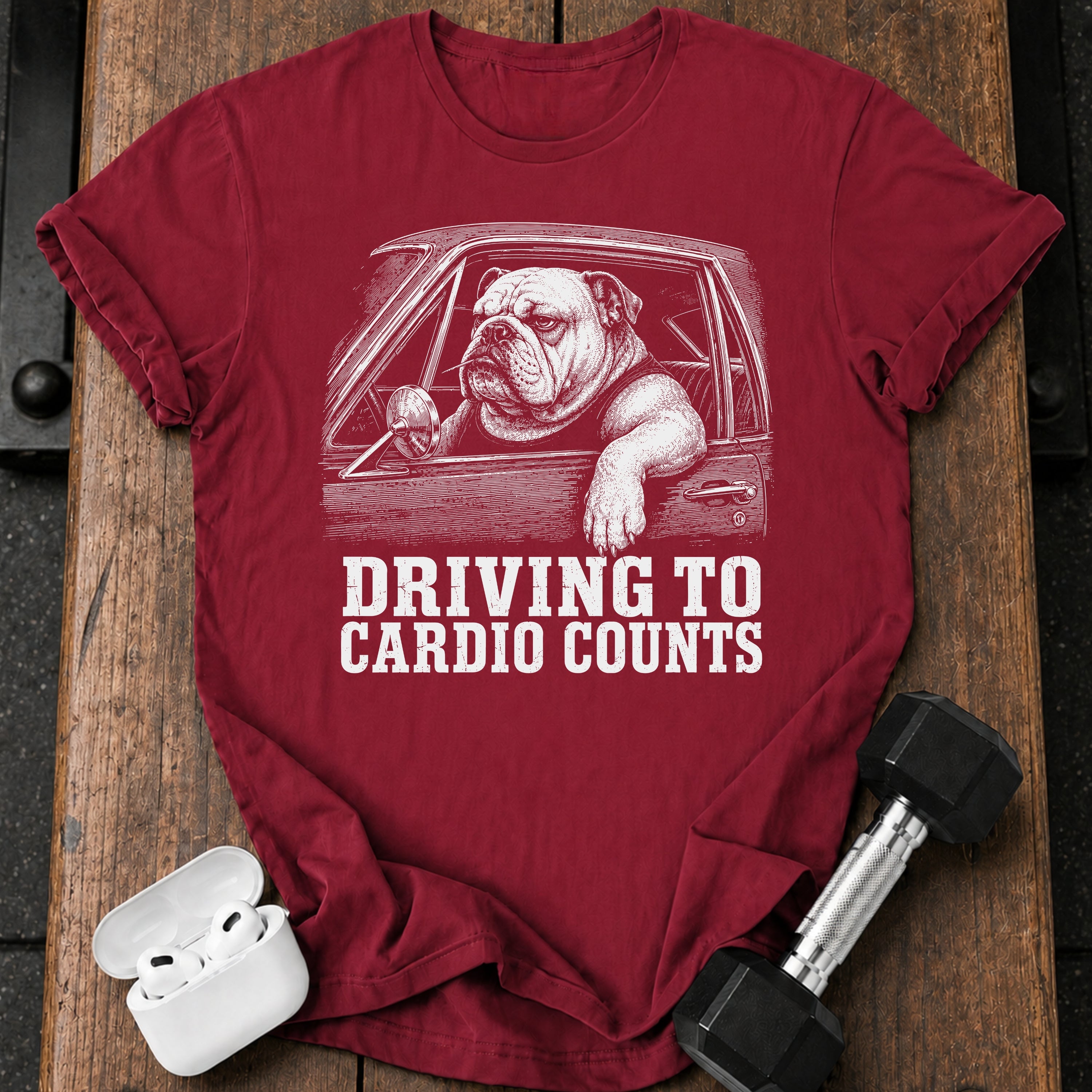 Driving To Cardio Counts T-Shirt