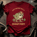 Deadlift Party Raccoon T-Shirt
