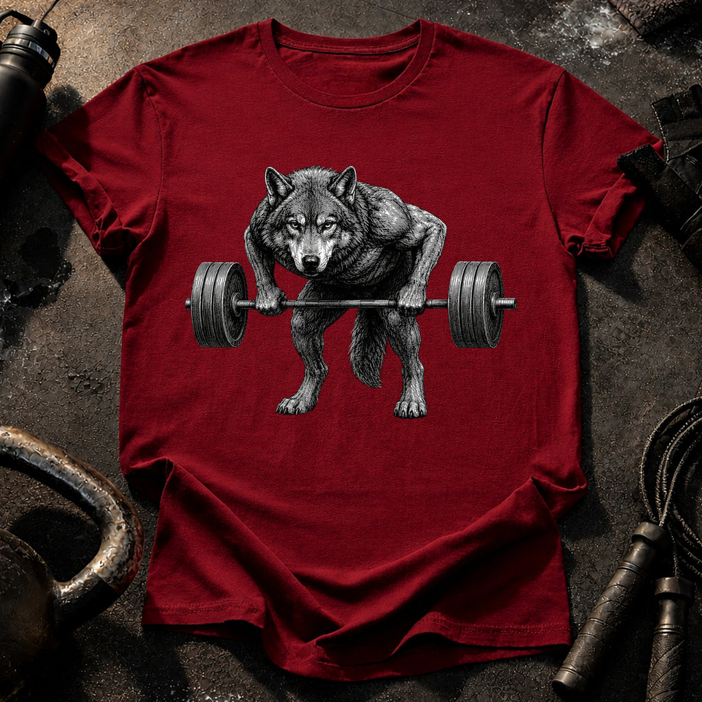 Wolf Barbell Row T-Shirt