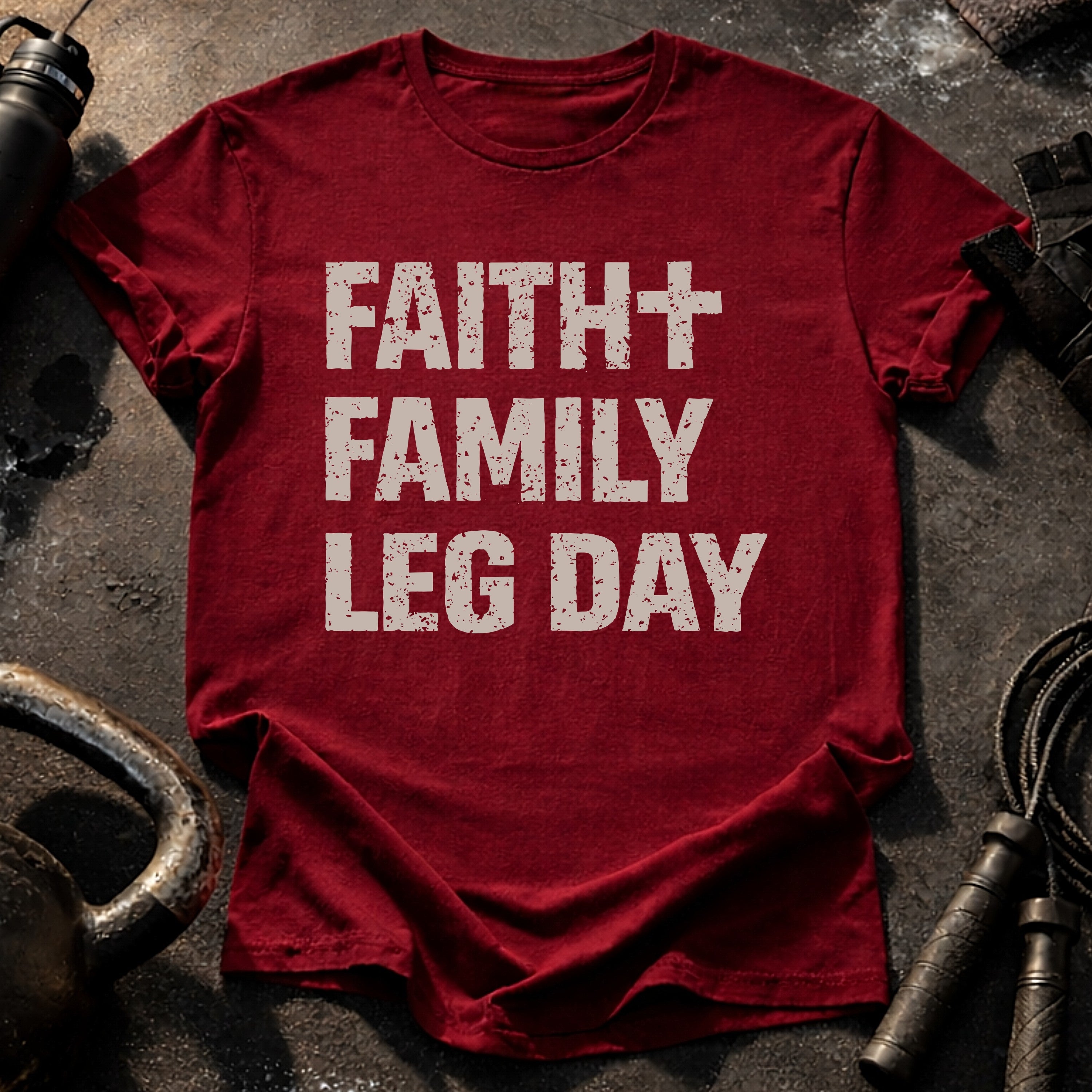 Faith Family Leg Day T-Shirt