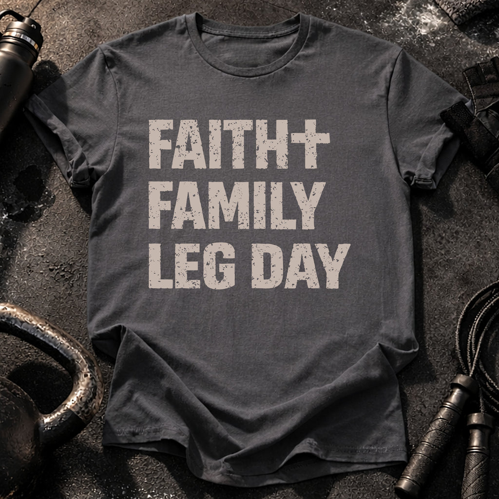 Faith Family Leg Day T-Shirt