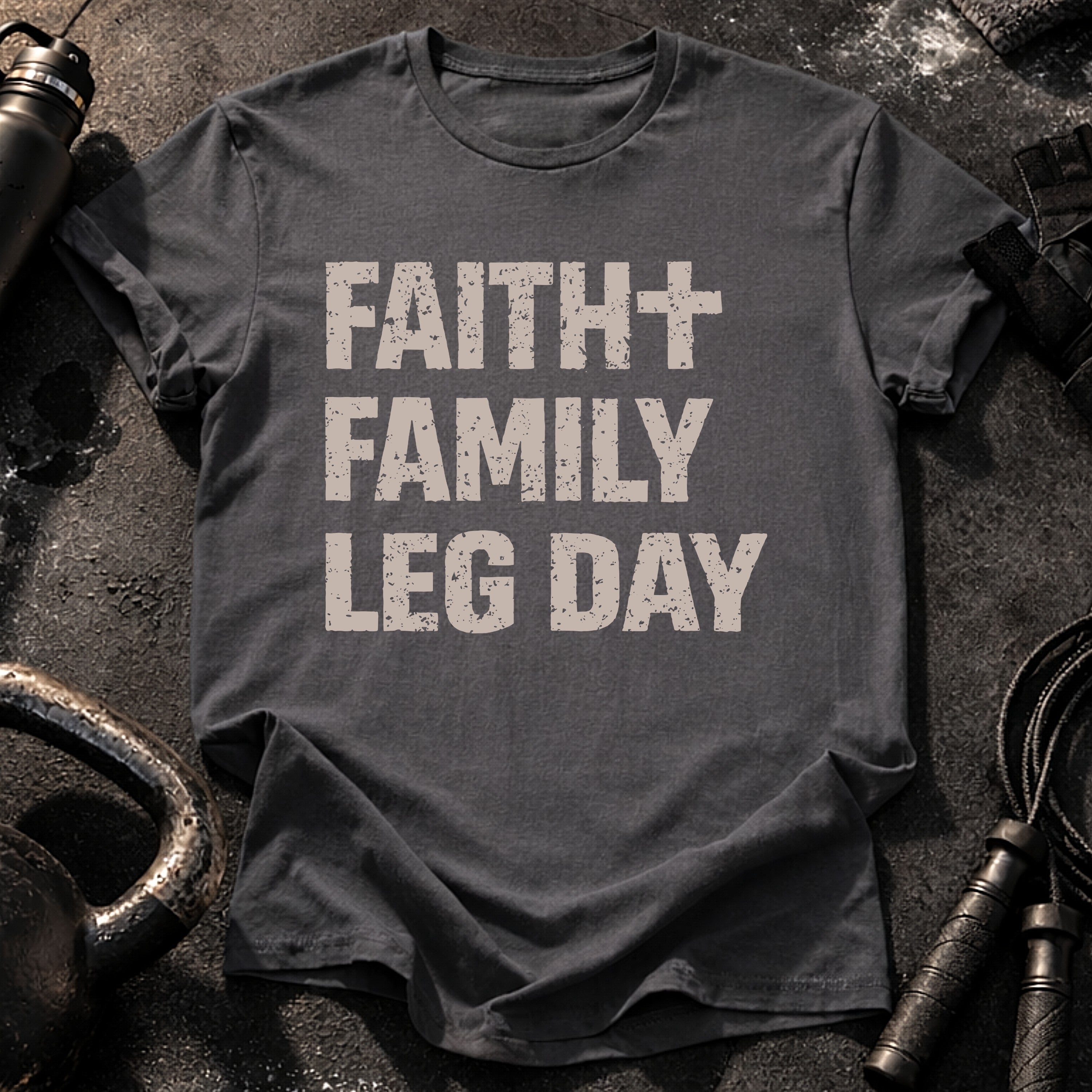 Faith Family Leg Day T-Shirt