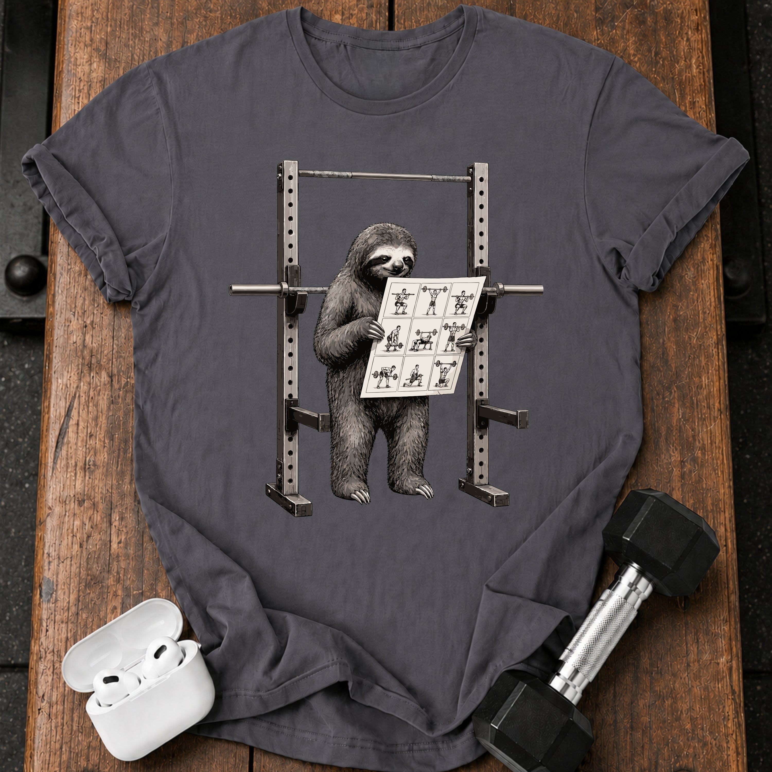 Sloth Workout Instructions T-Shirt
