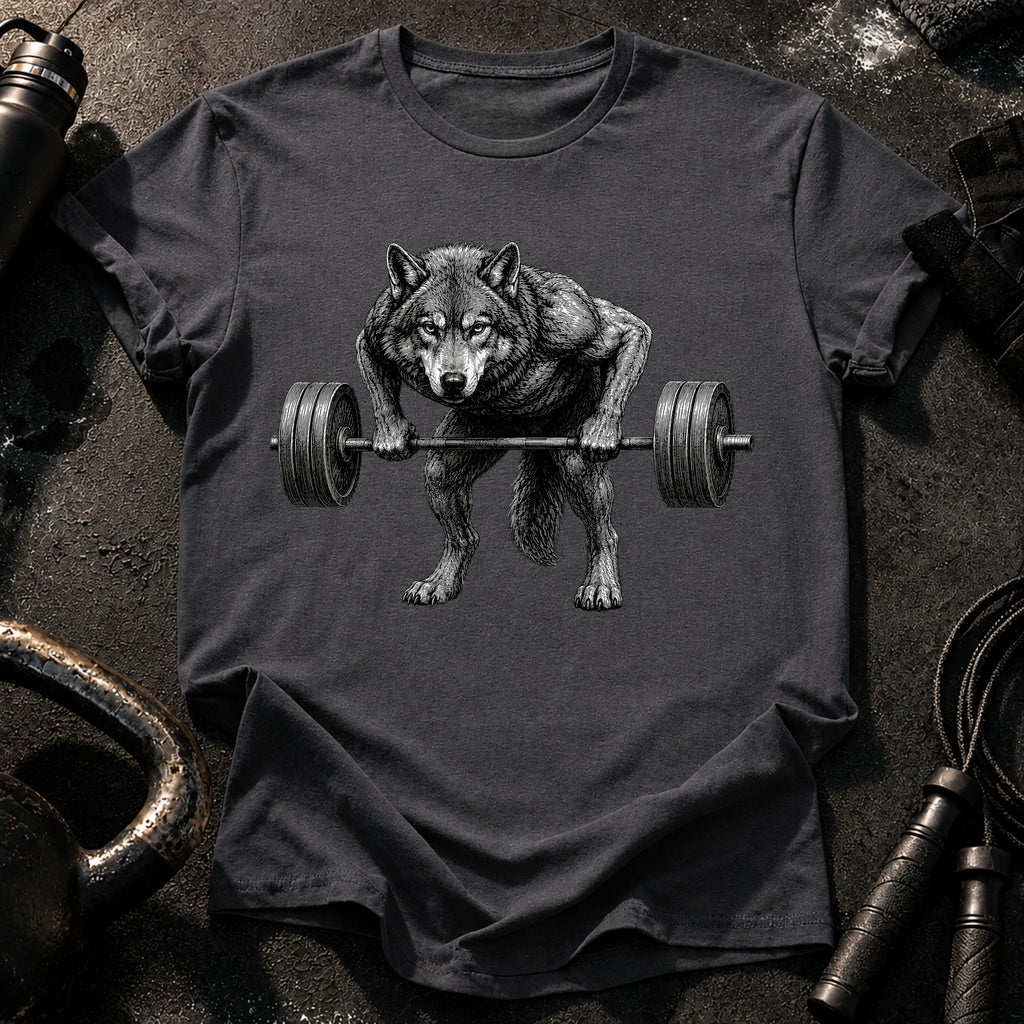 Wolf Barbell Row T-Shirt