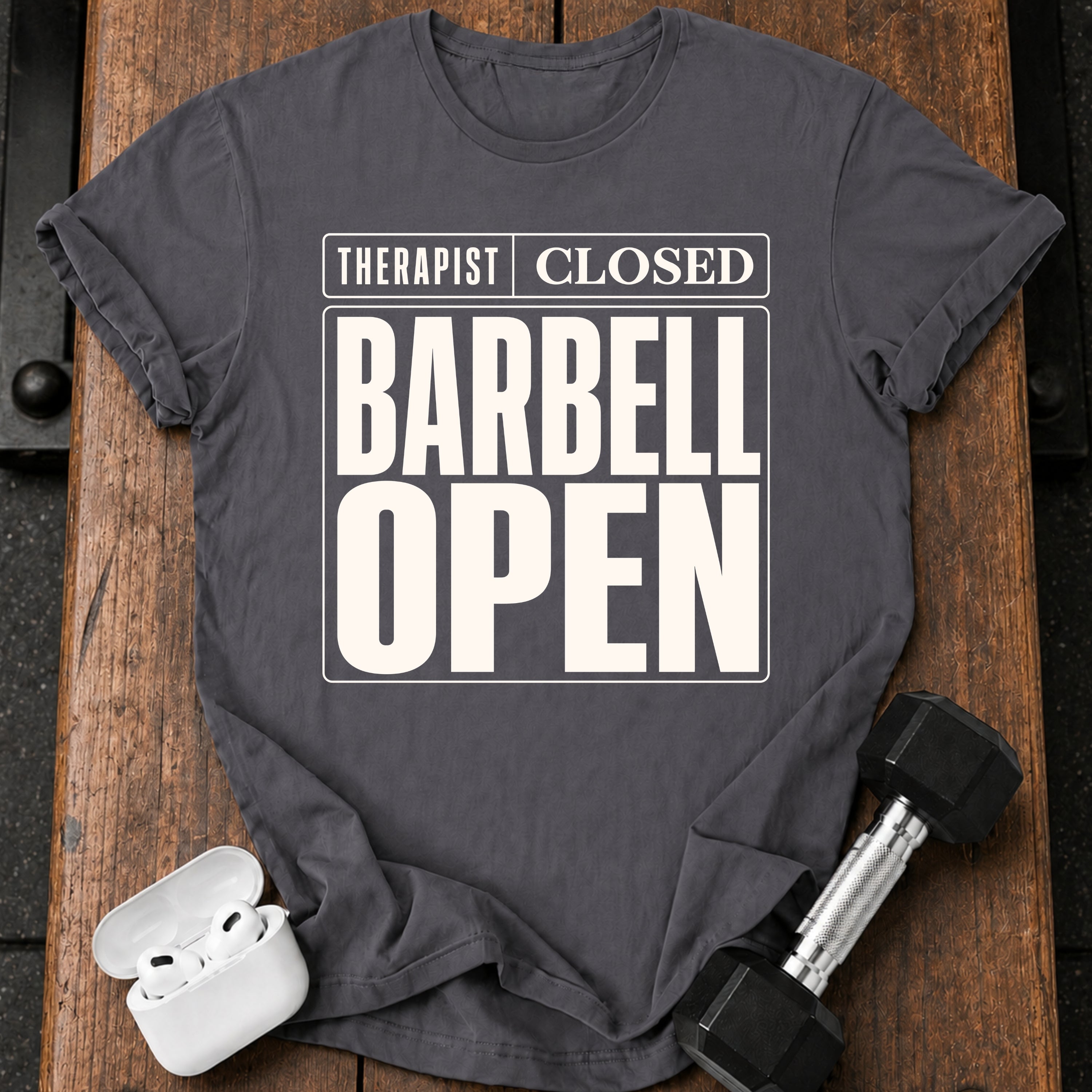 Barbell Open T-Shirt