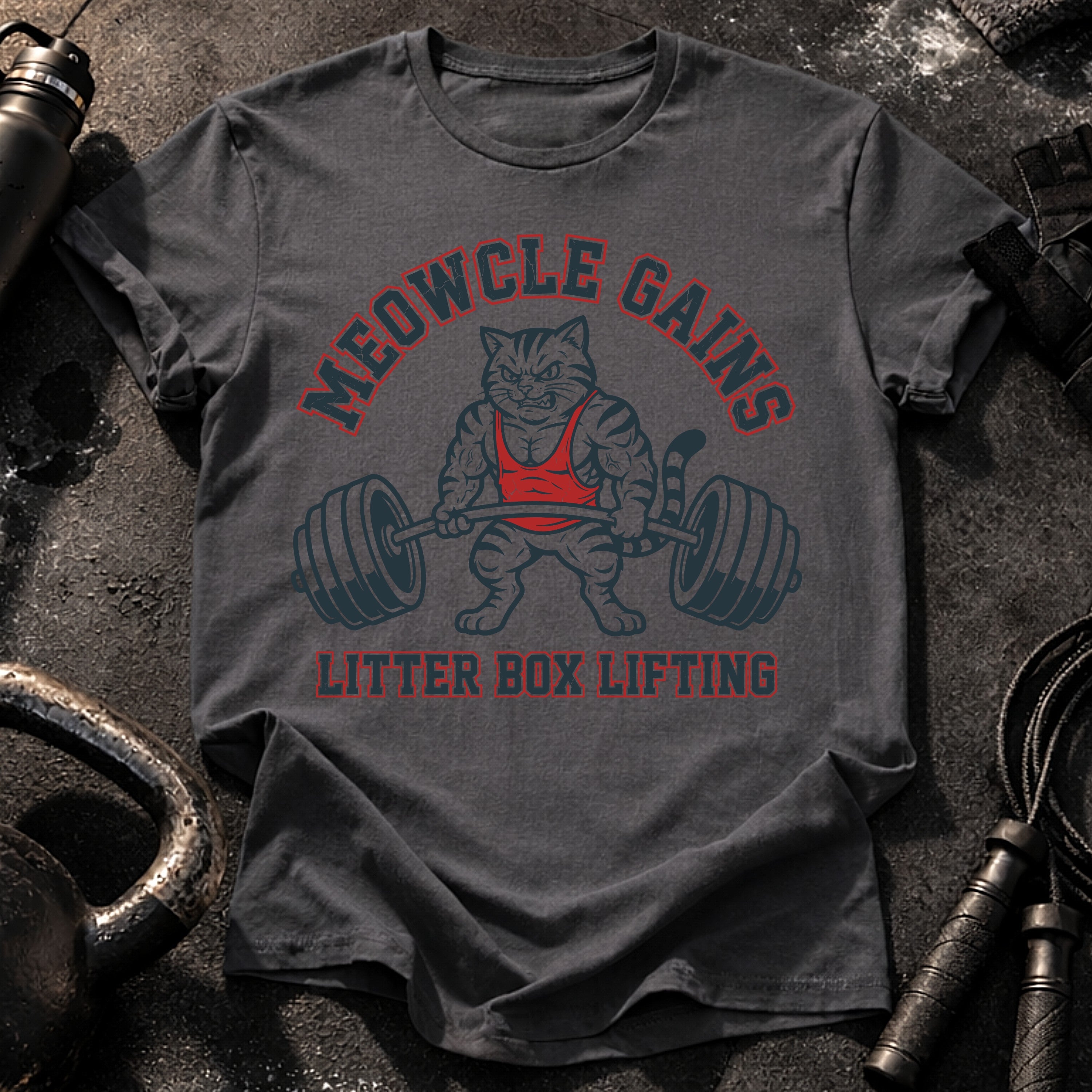 Meowcle Gains Gym T-Shirt