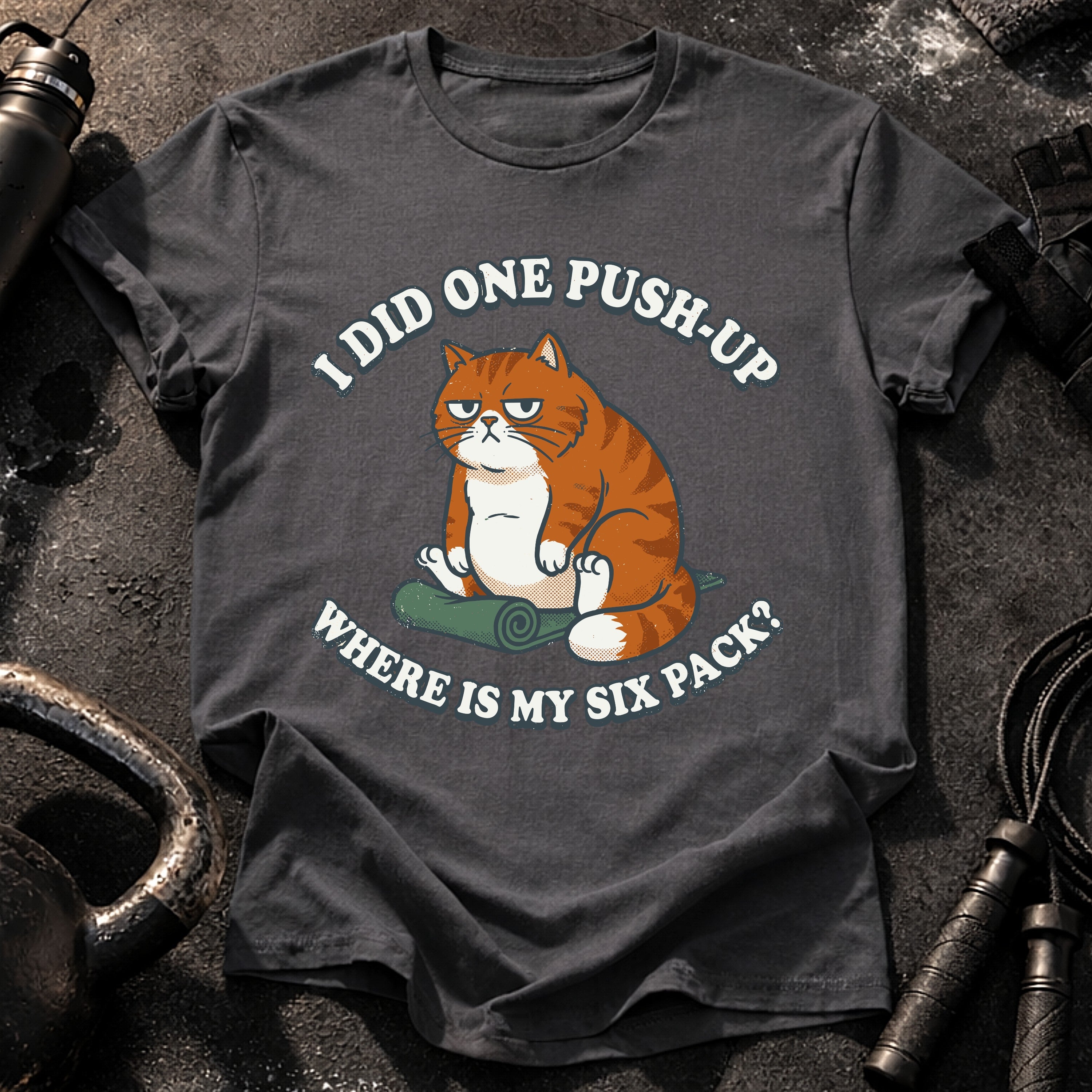 One Push Up Cat T-Shirt