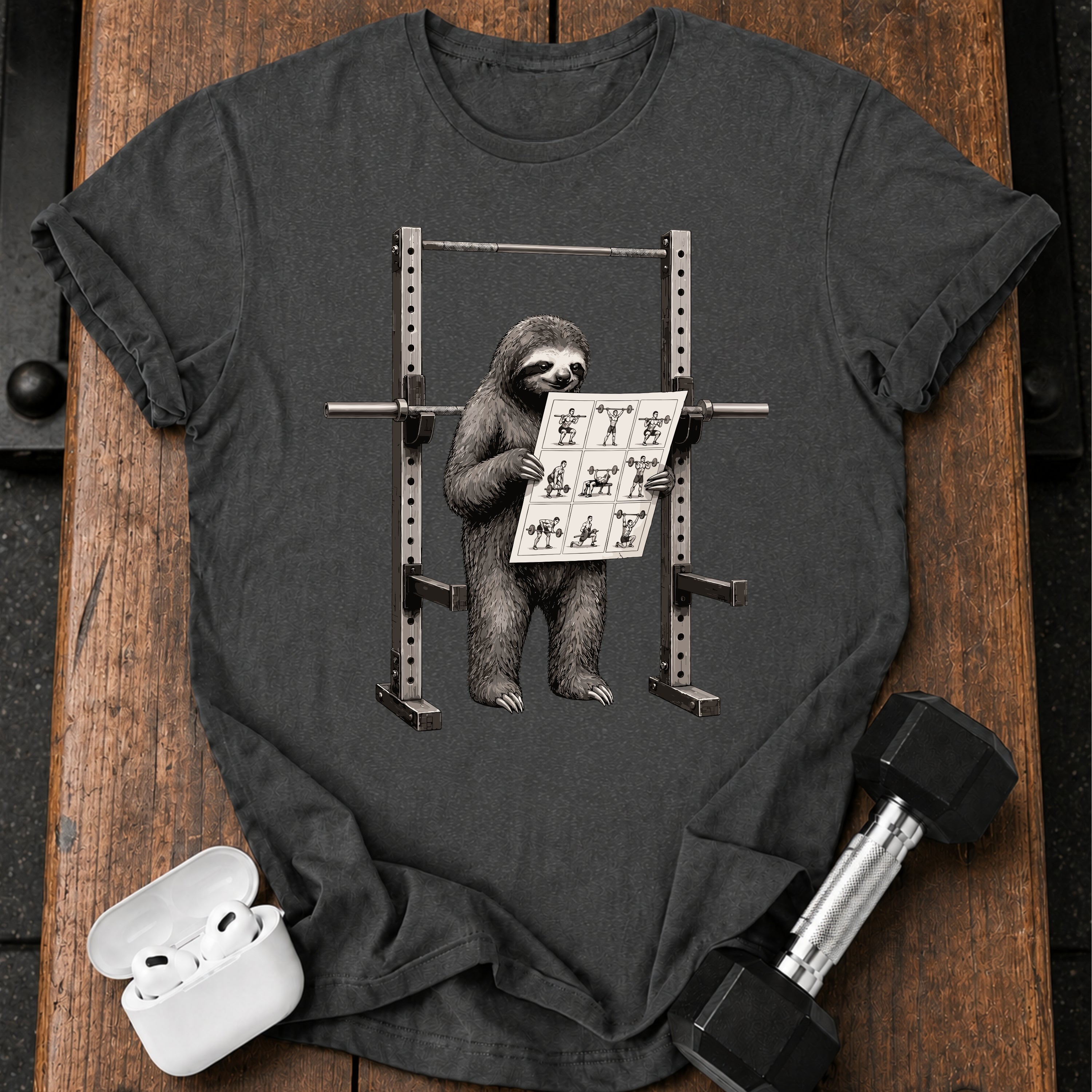 Sloth Workout Instructions T-Shirt