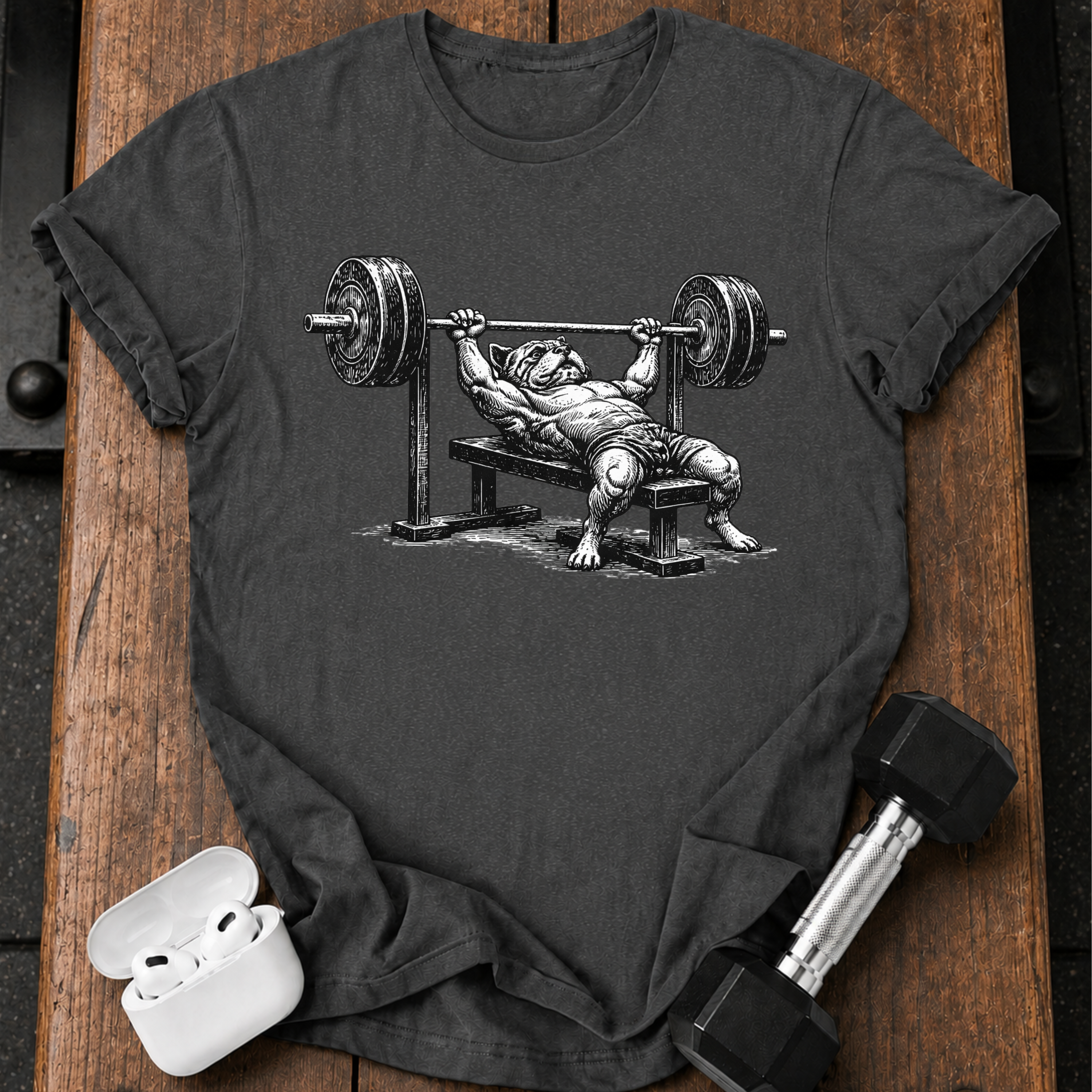 Bulldog Bench Press T-Shirt