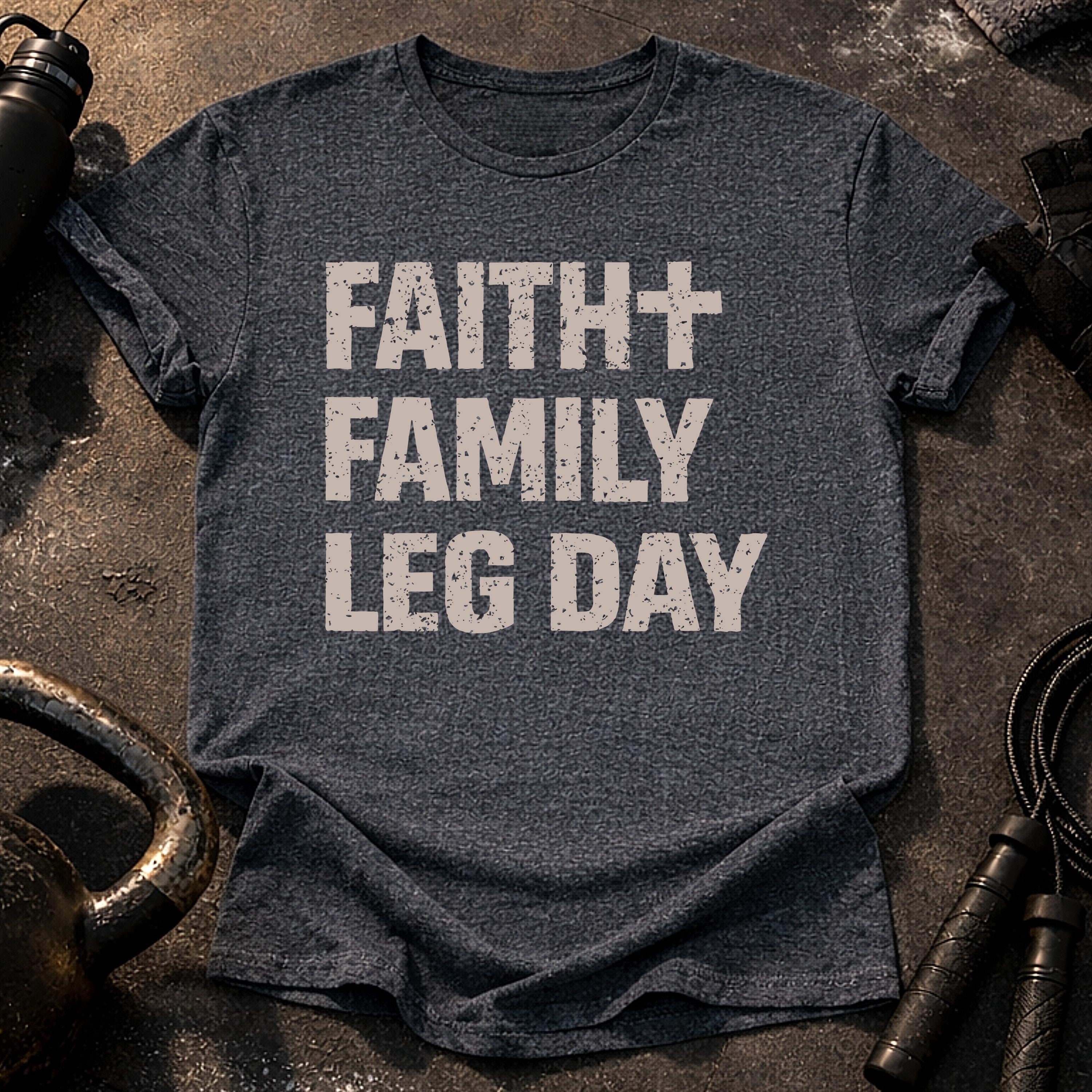 Faith Family Leg Day T-Shirt