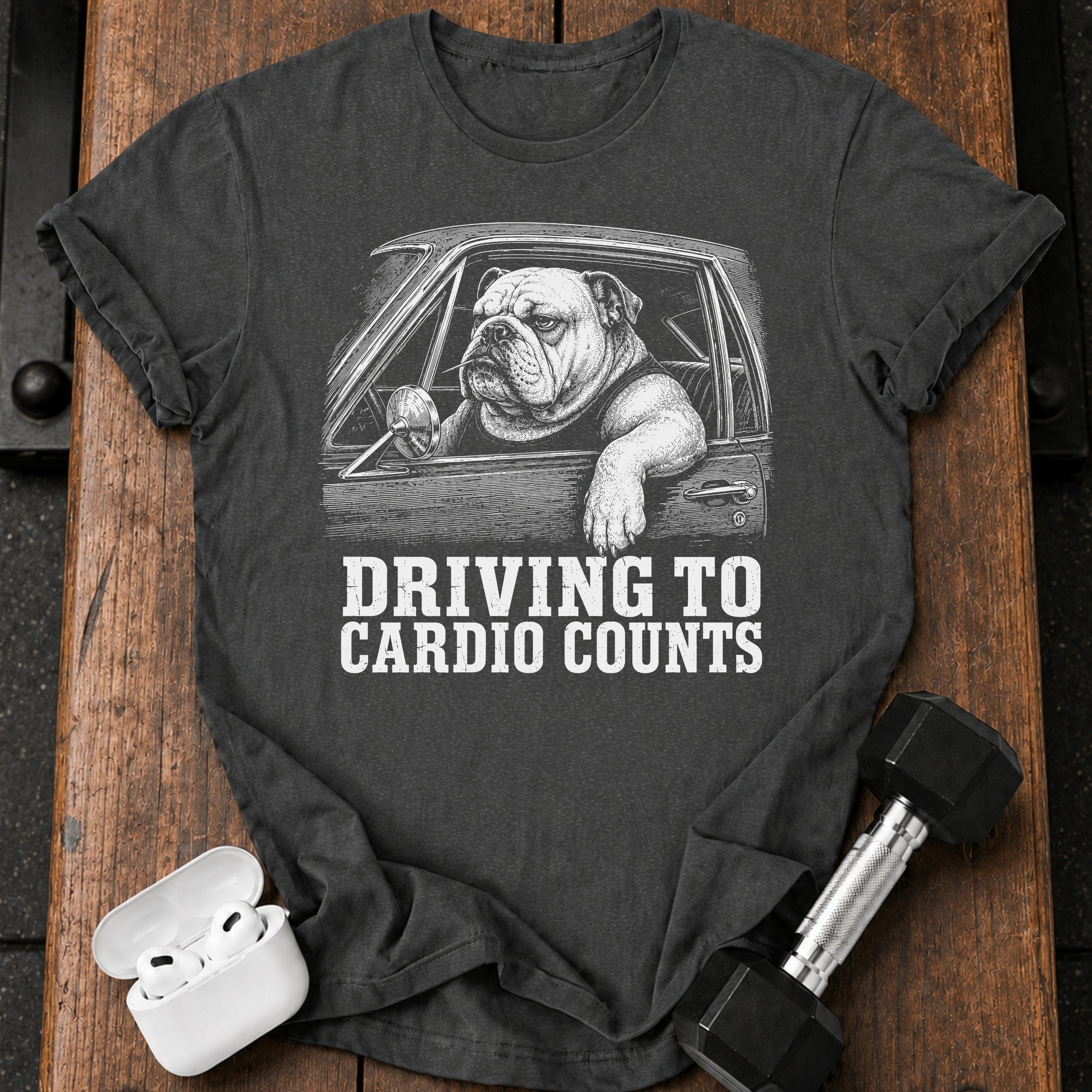 Driving To Cardio Counts T-Shirt