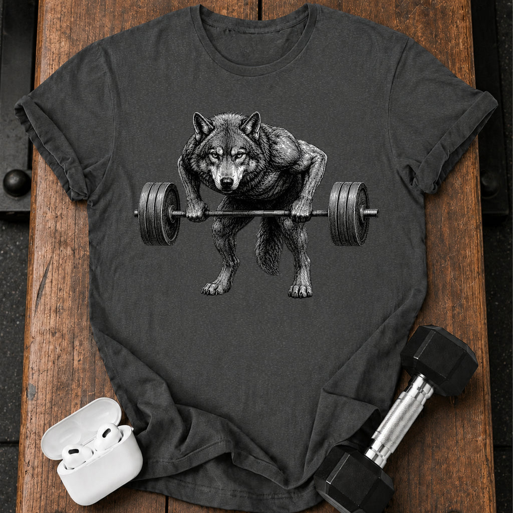 Wolf Barbell Row T-Shirt