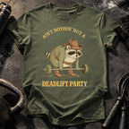 Deadlift Party Raccoon T-Shirt