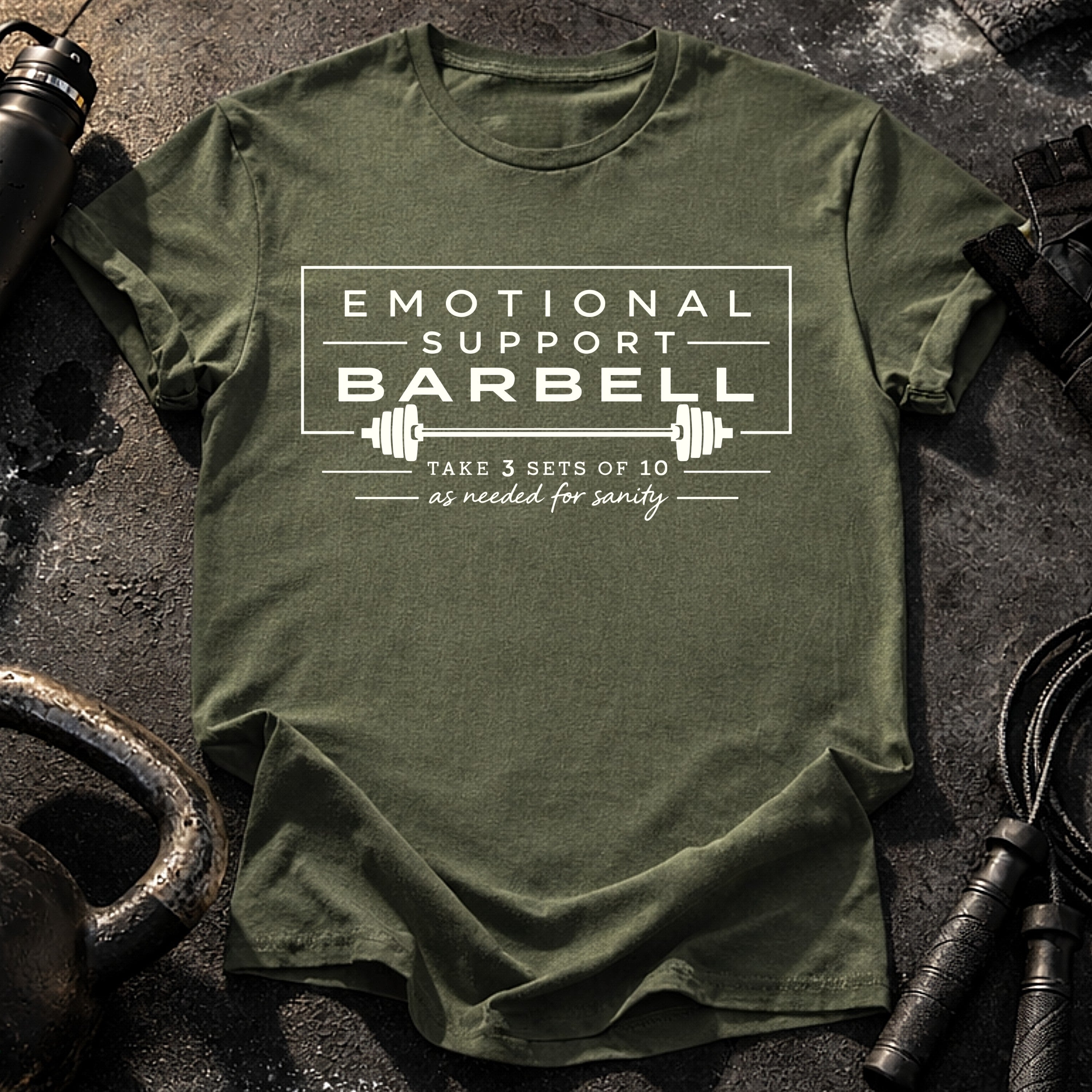 Emotional Support Barbell T-Shirt