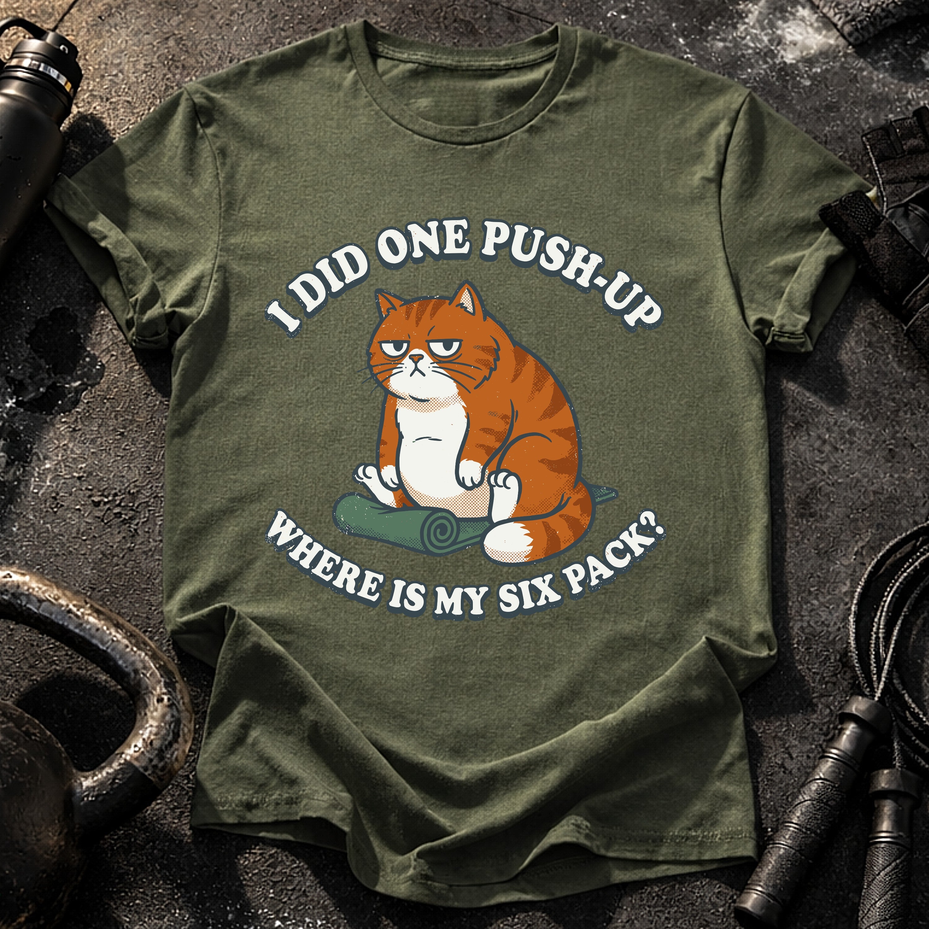 One Push Up Cat T-Shirt