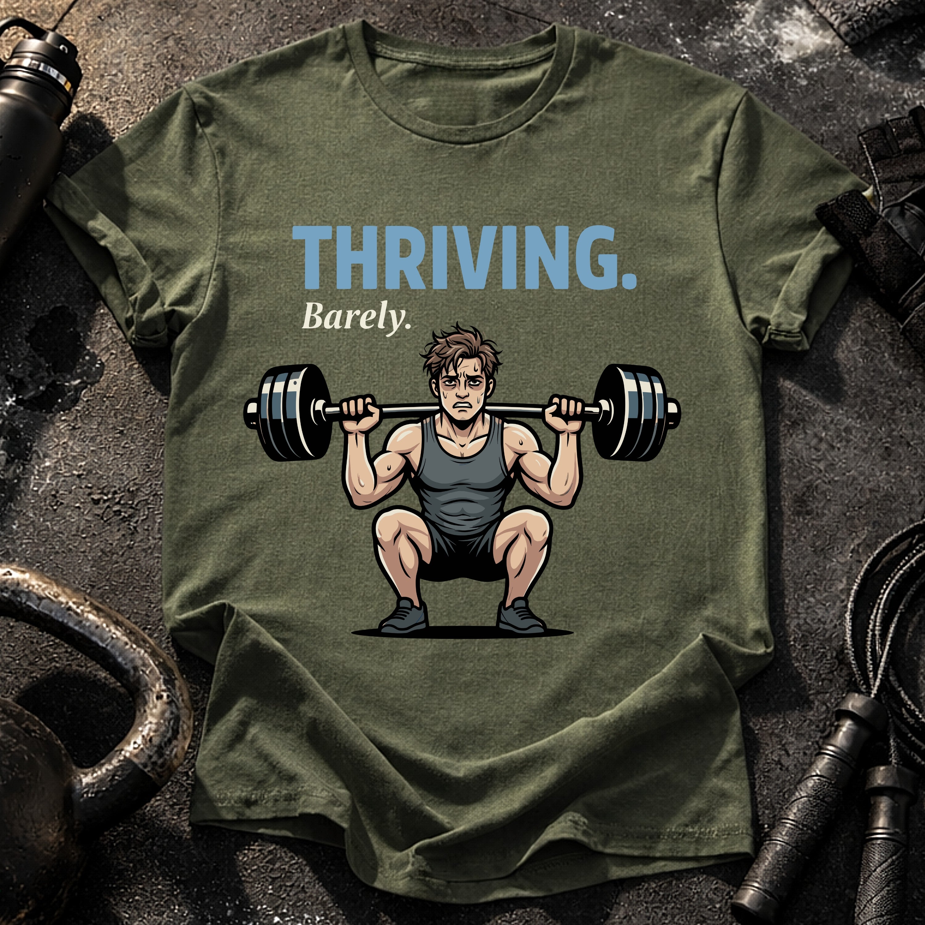 Thriving Barely Funny T-Shirt