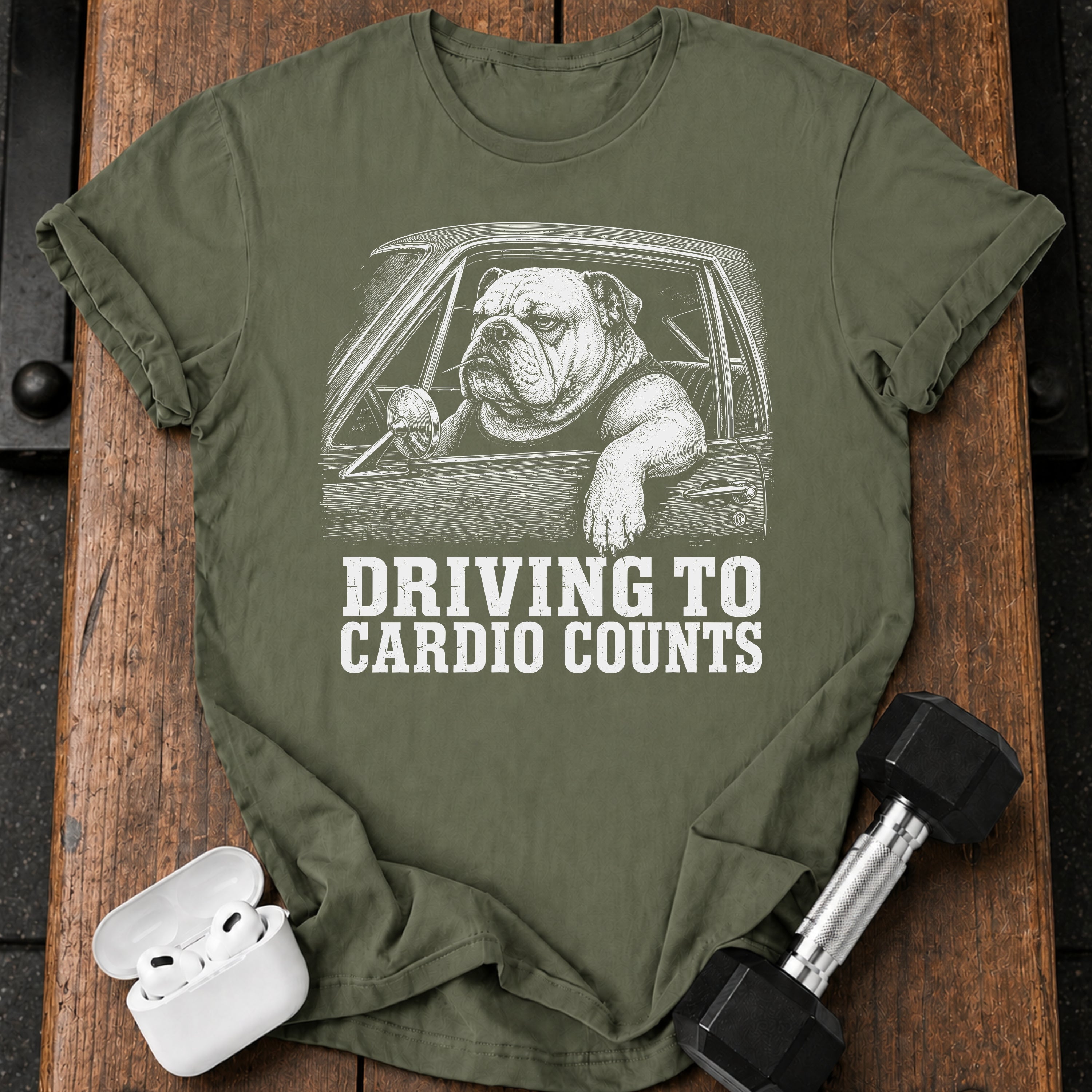 Driving To Cardio Counts T-Shirt