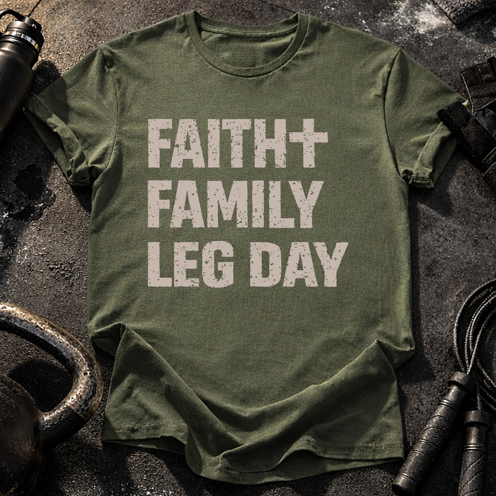 Faith Family Leg Day T-Shirt