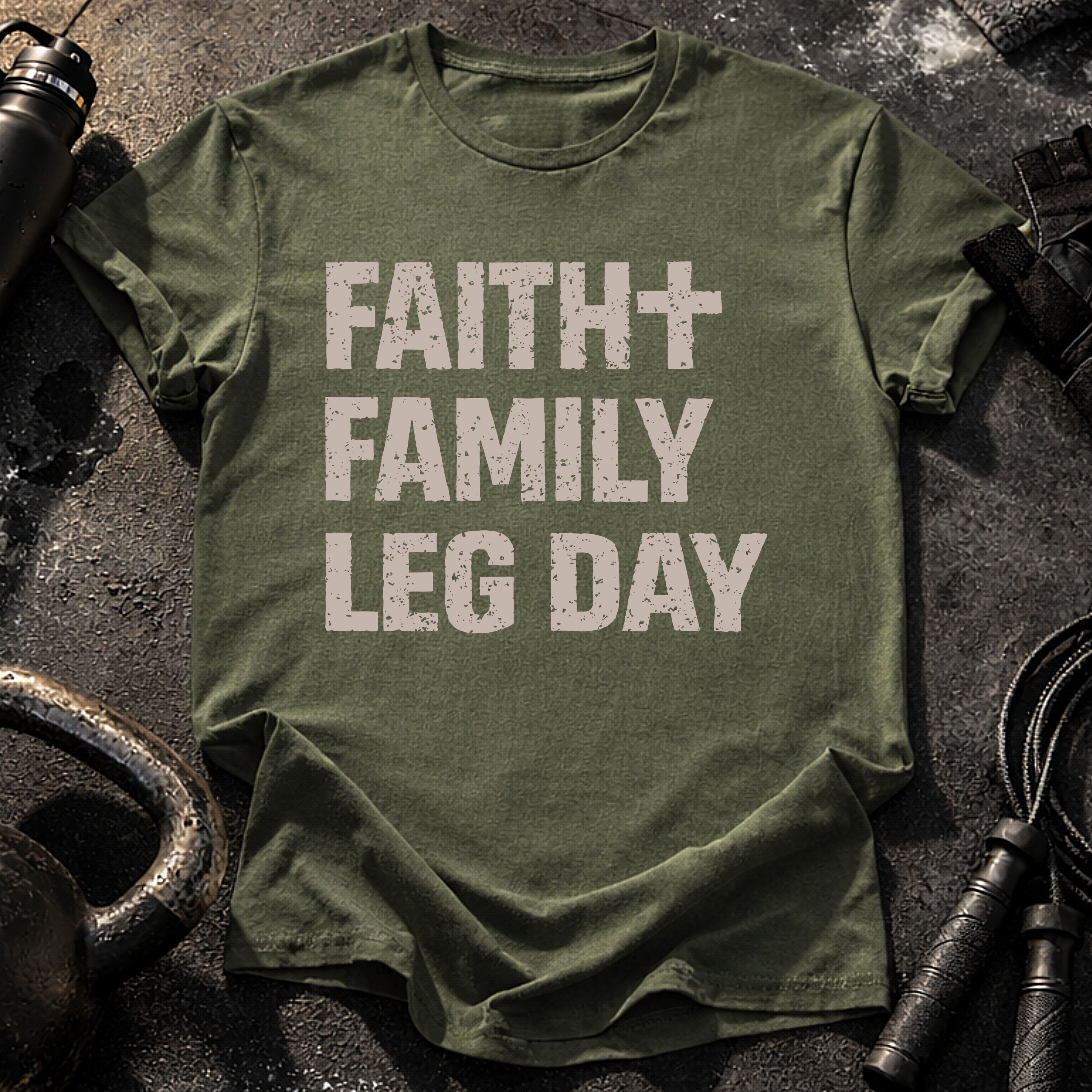 Faith Family Leg Day T-Shirt