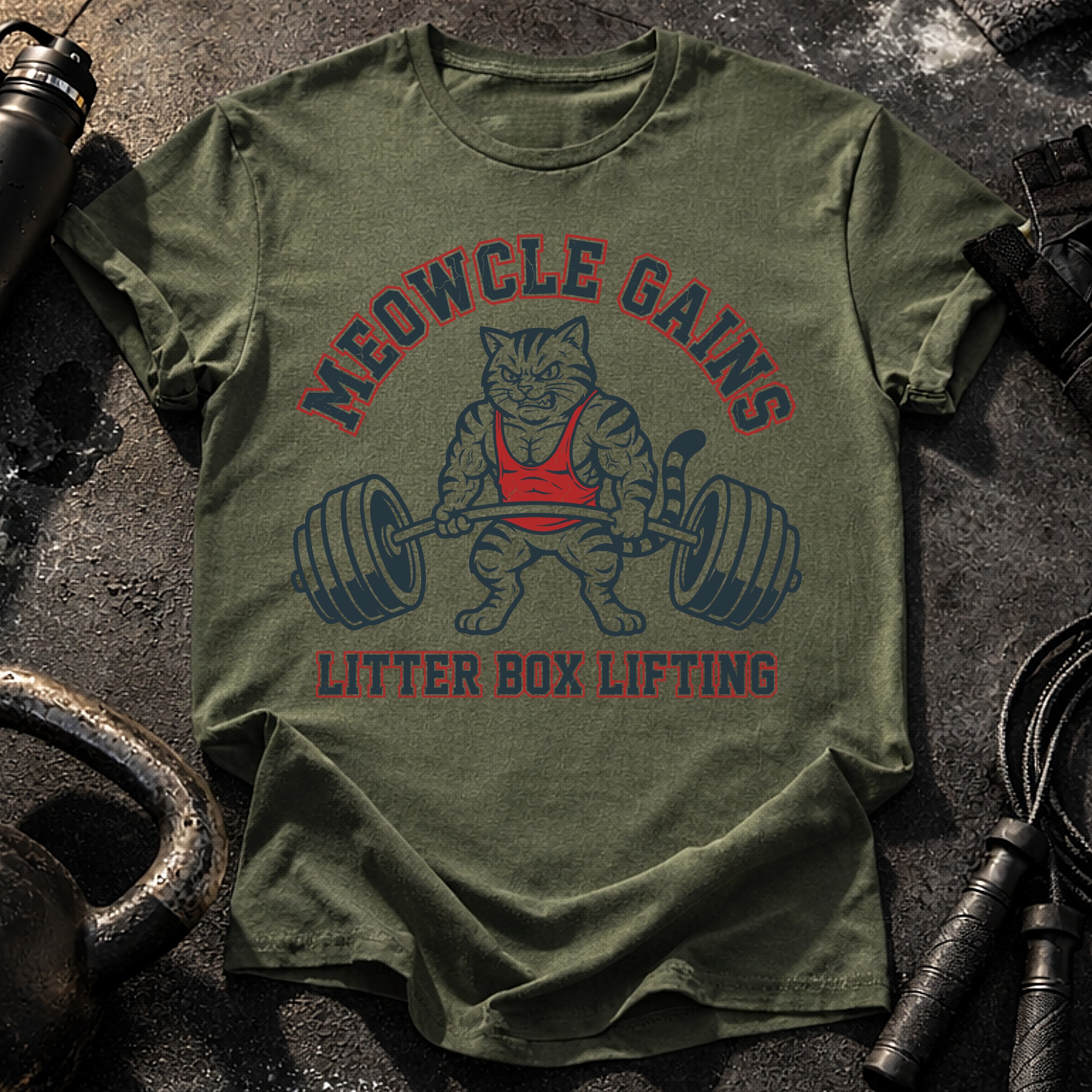 Meowcle Gains Gym T-Shirt