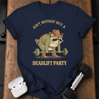Deadlift Party Raccoon T-Shirt
