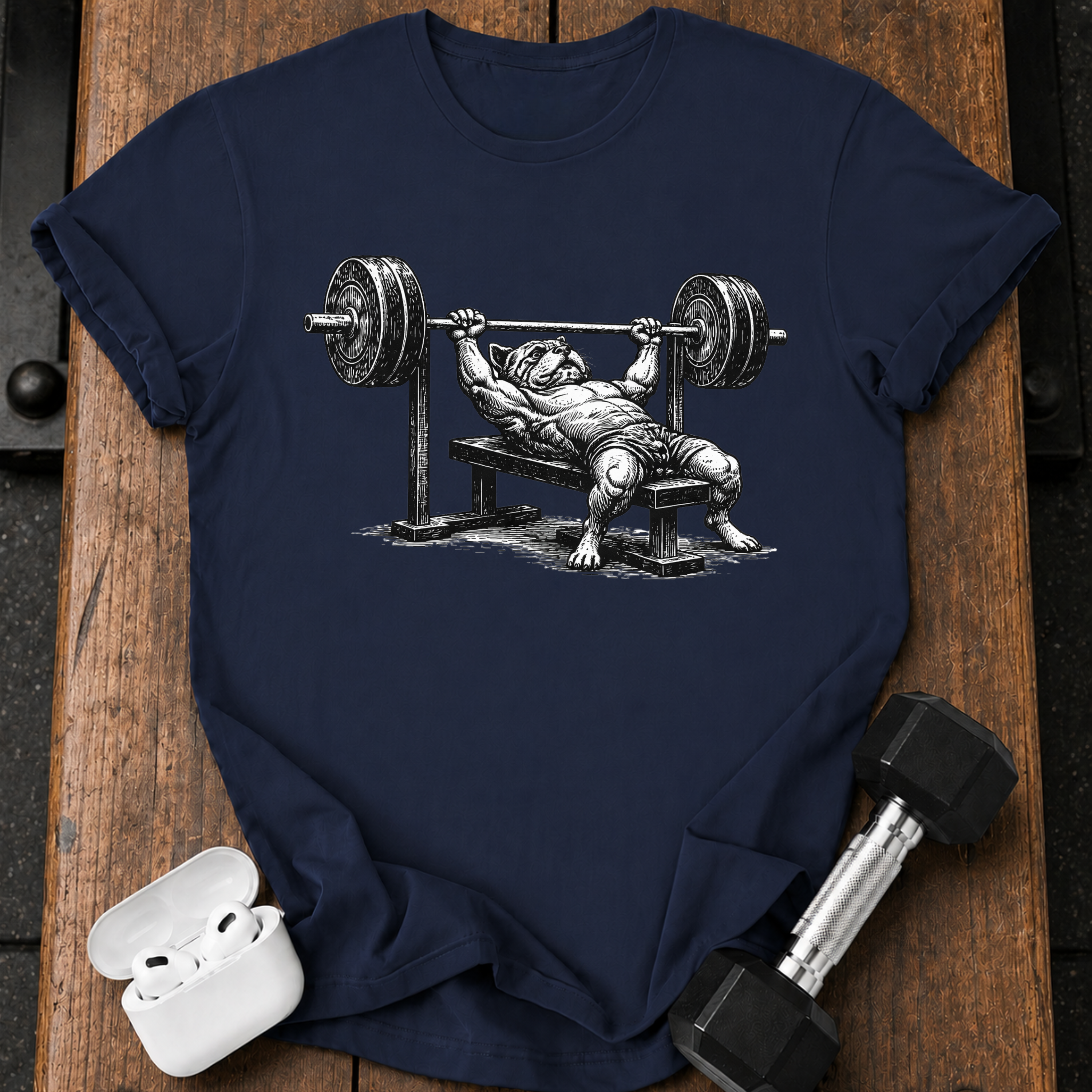 Bulldog Bench Press T-Shirt