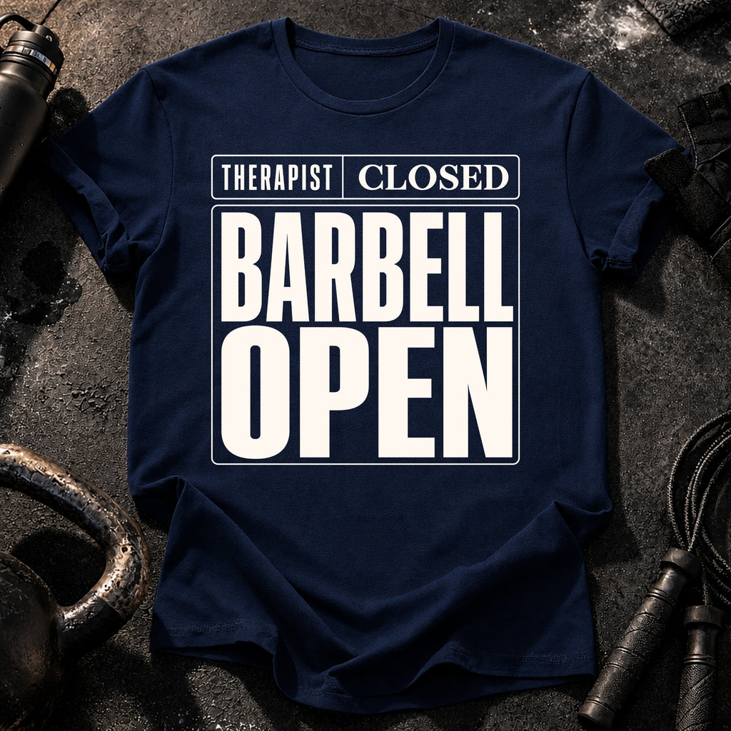 Therapist Closed Barbell Open T-Shirt