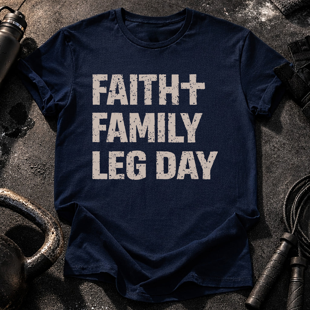 Faith Family Leg Day T-Shirt