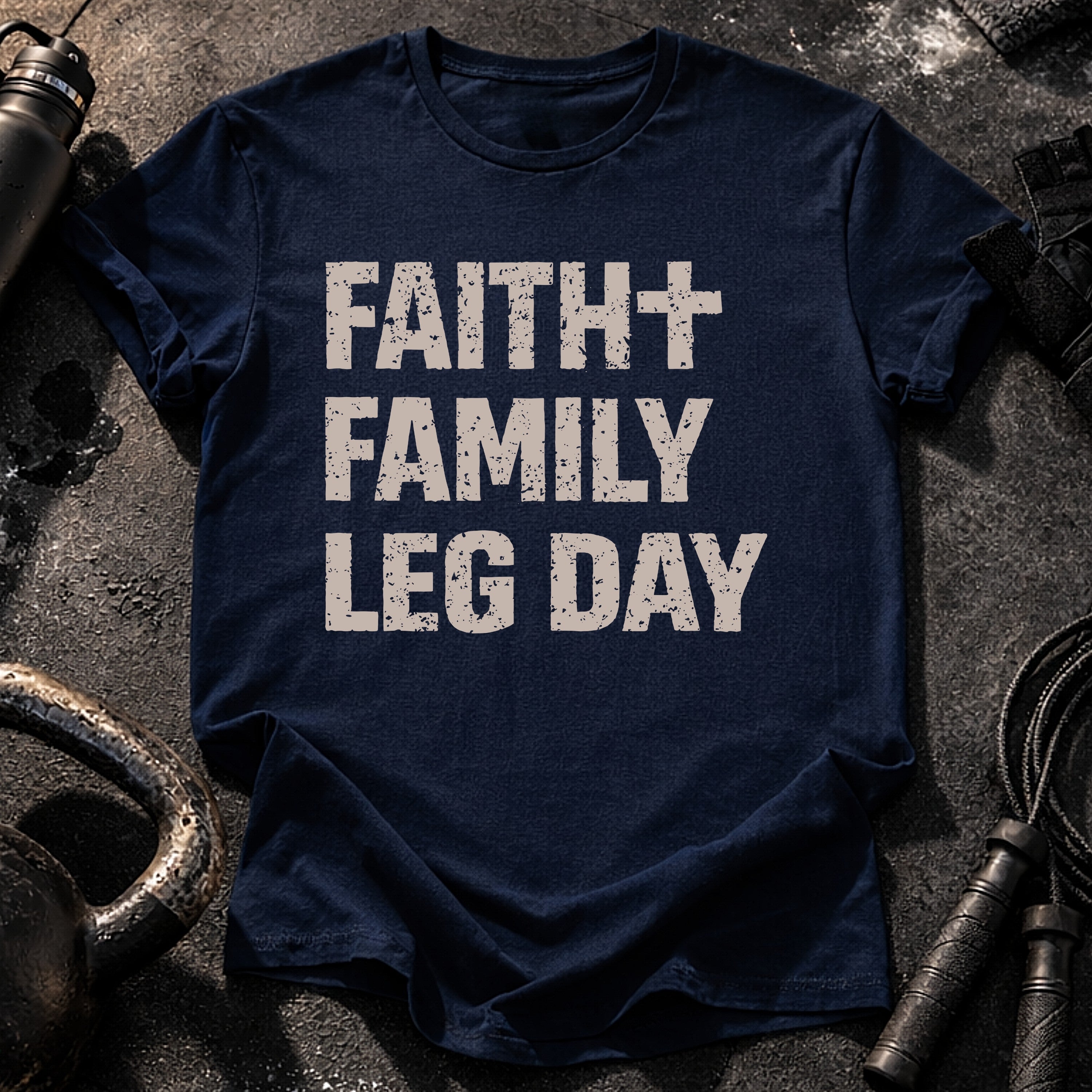 Faith Family Leg Day T-Shirt