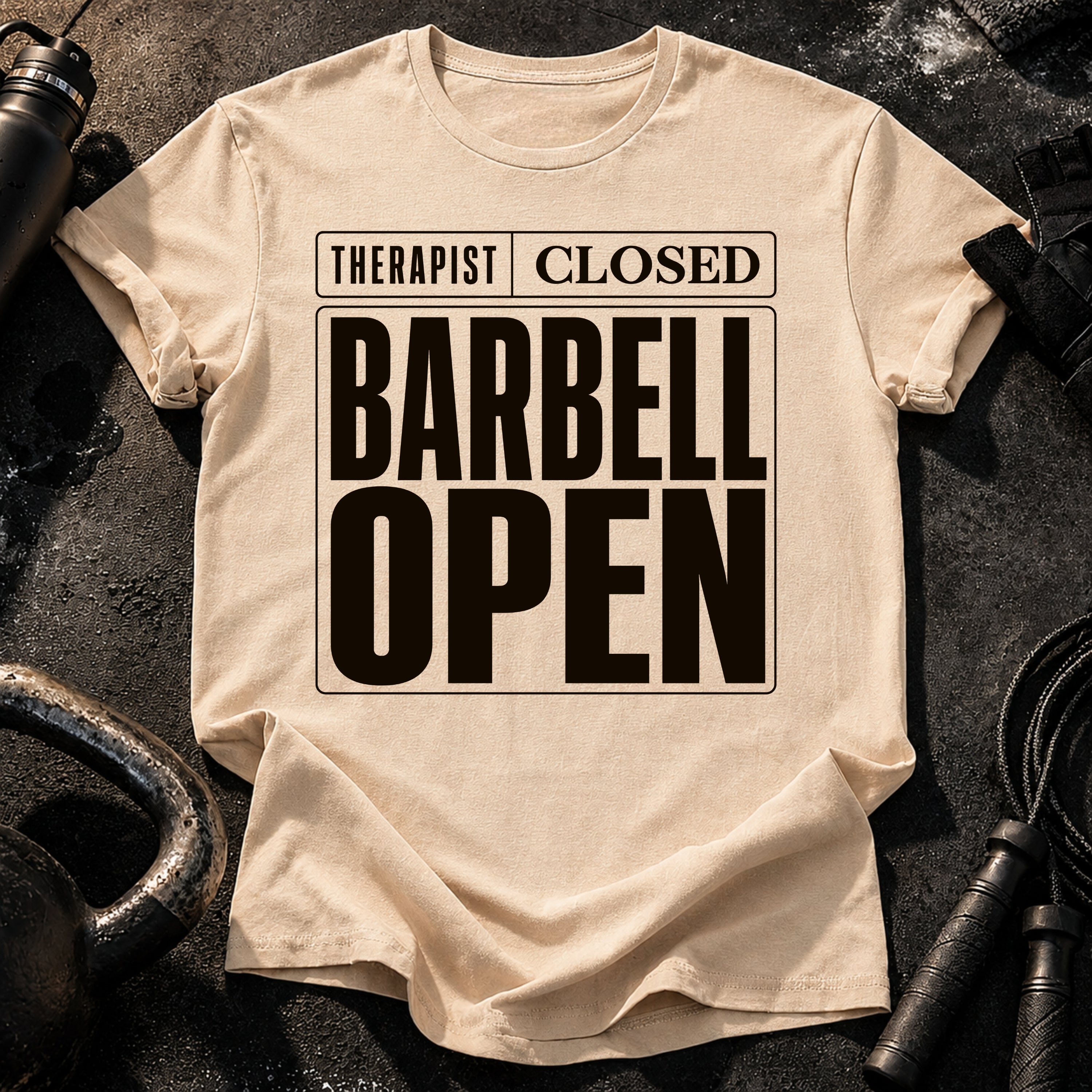 Therapist Closed Barbell Open T-Shirt