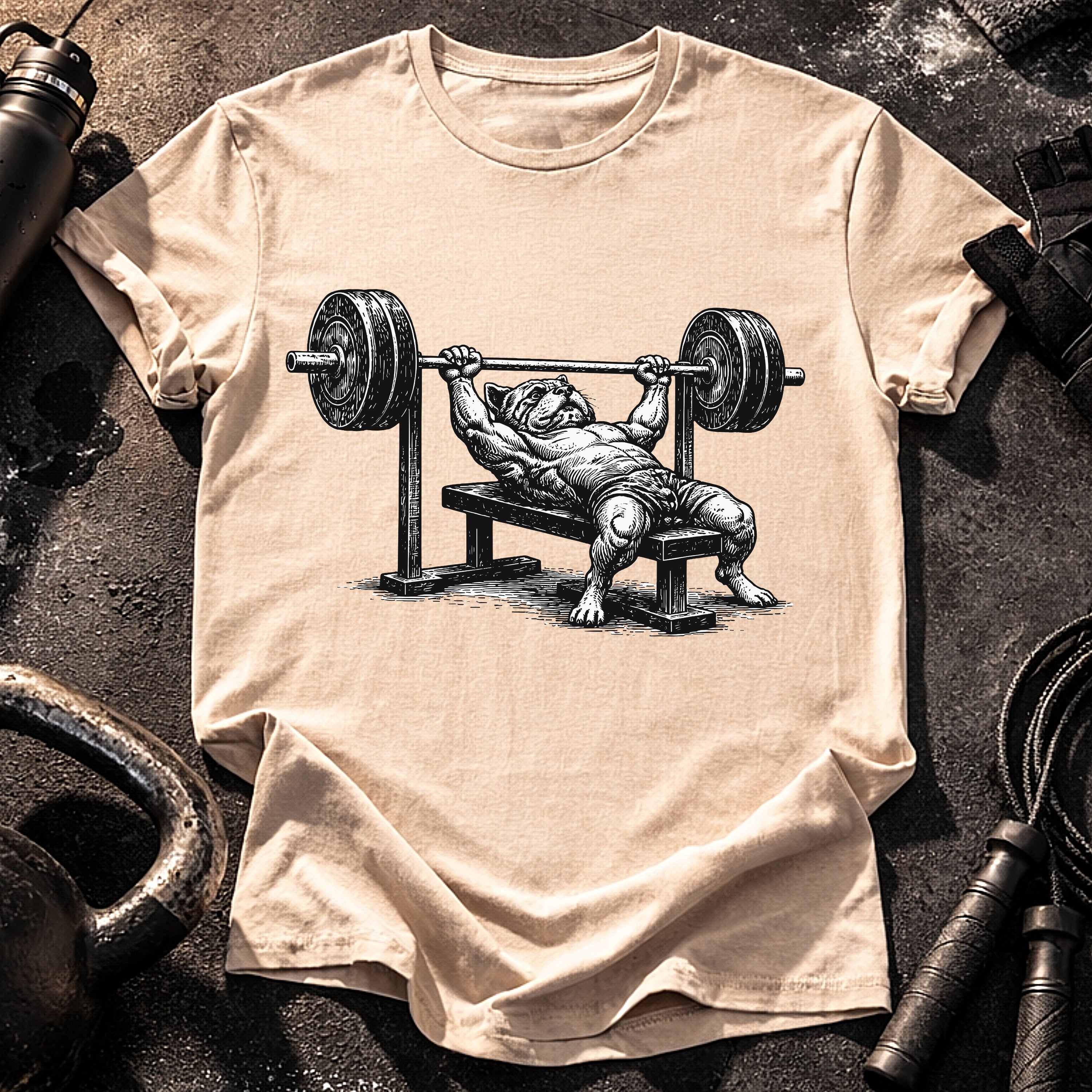 Bulldog Bench Press T-Shirt