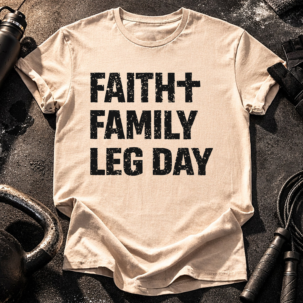 Faith Family Leg Day T-Shirt