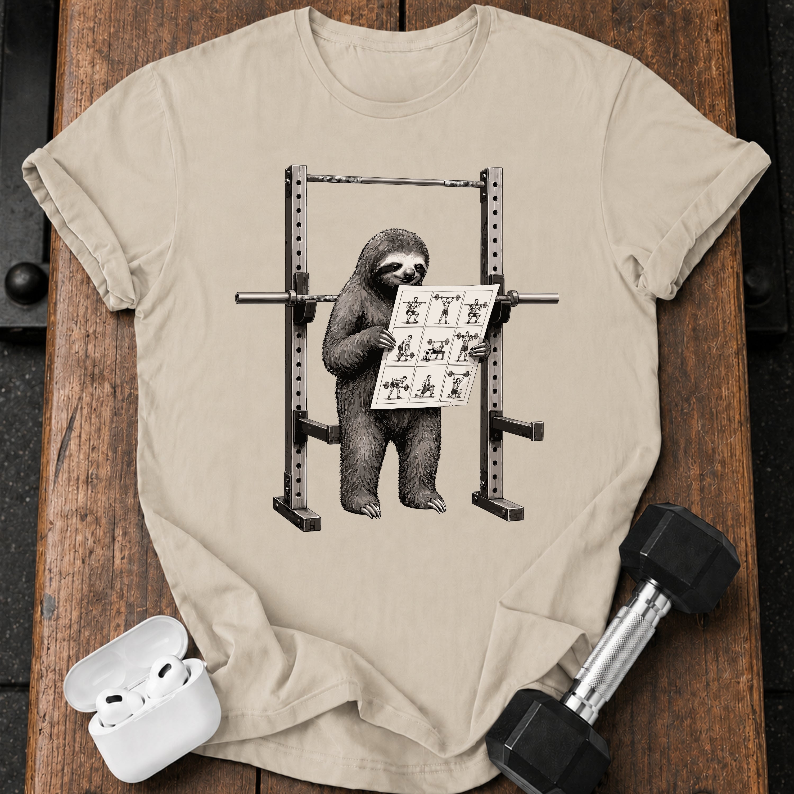 Sloth Workout Instructions T-Shirt
