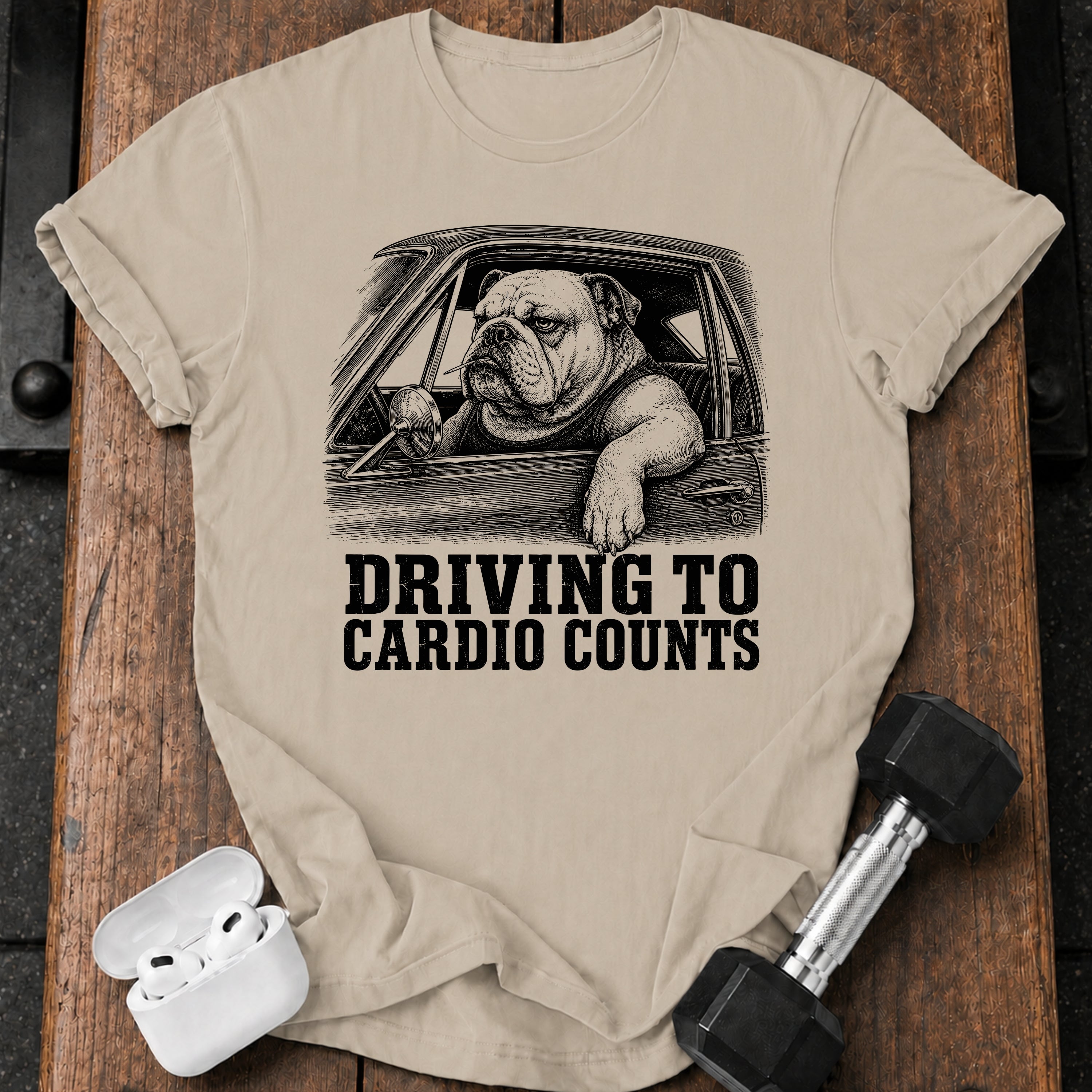 Driving To Cardio Counts T-Shirt
