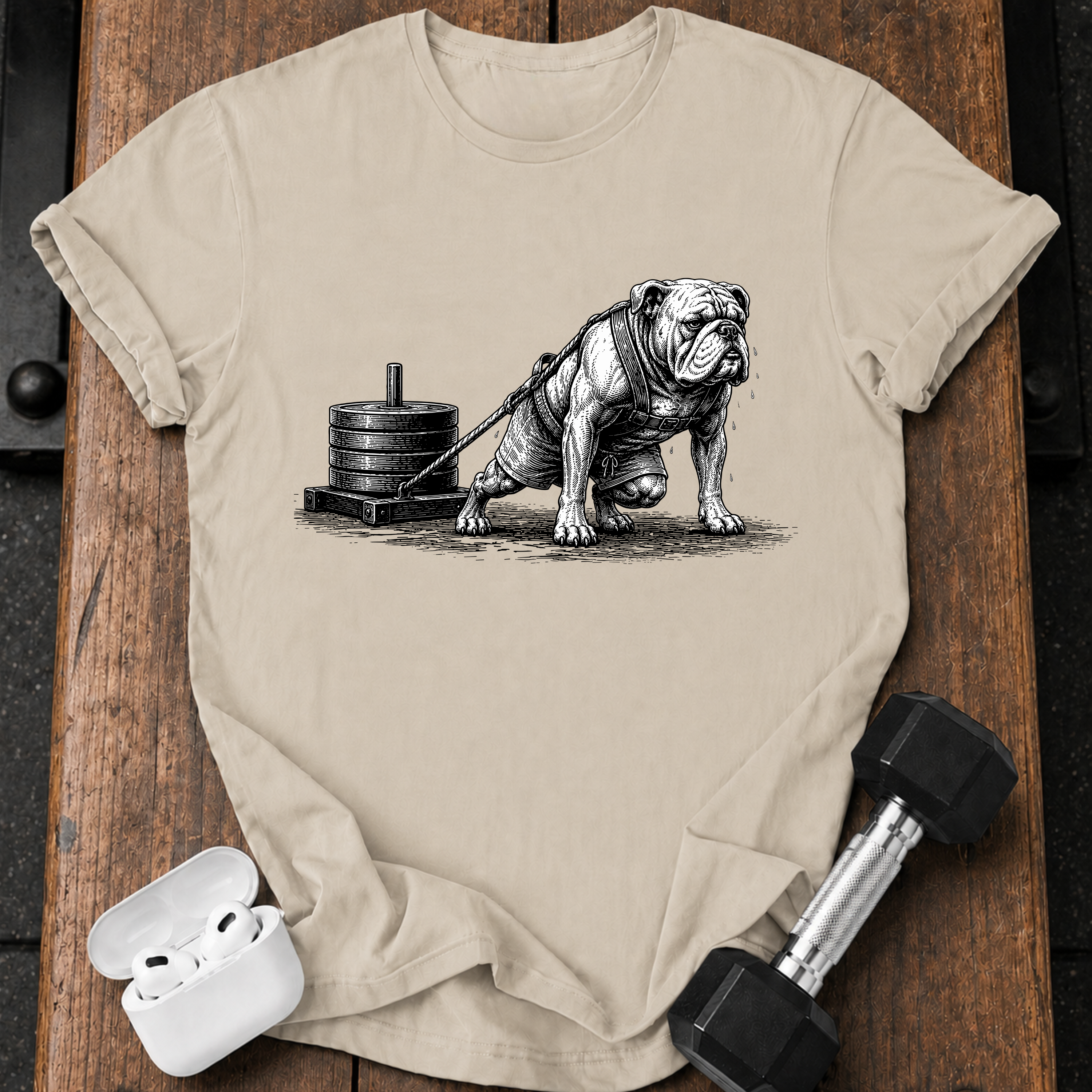 Bulldog Sled Pull T-Shirt