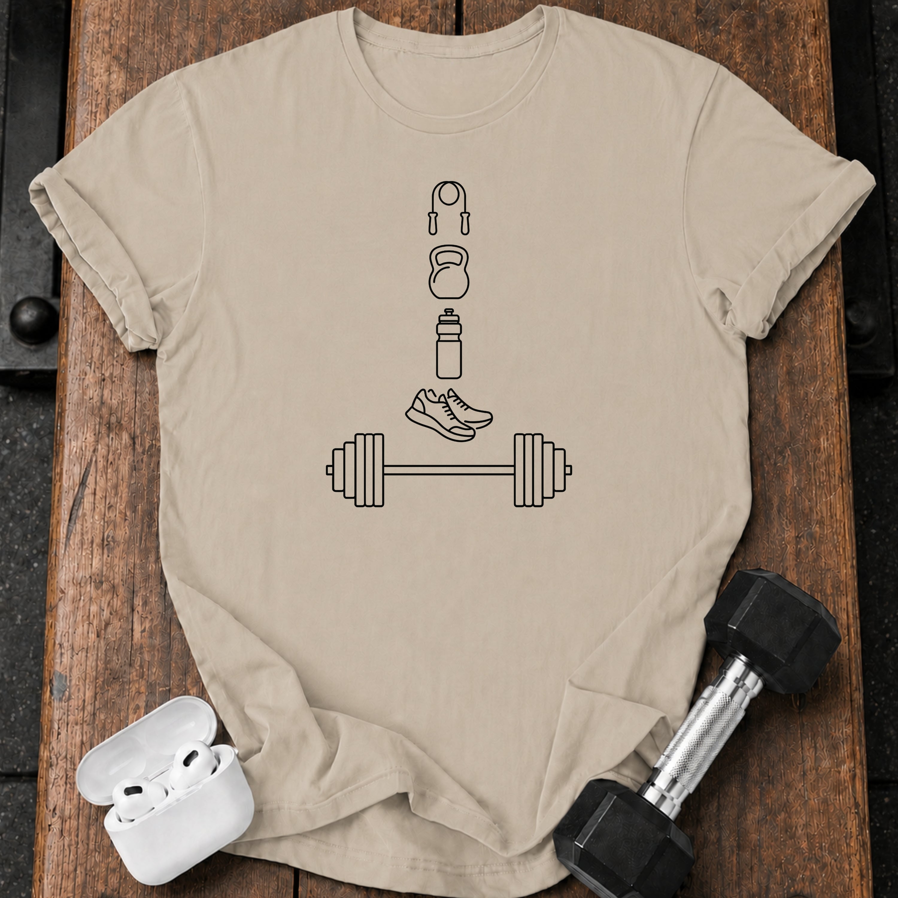 Gym Essentials Stack T-Shirt