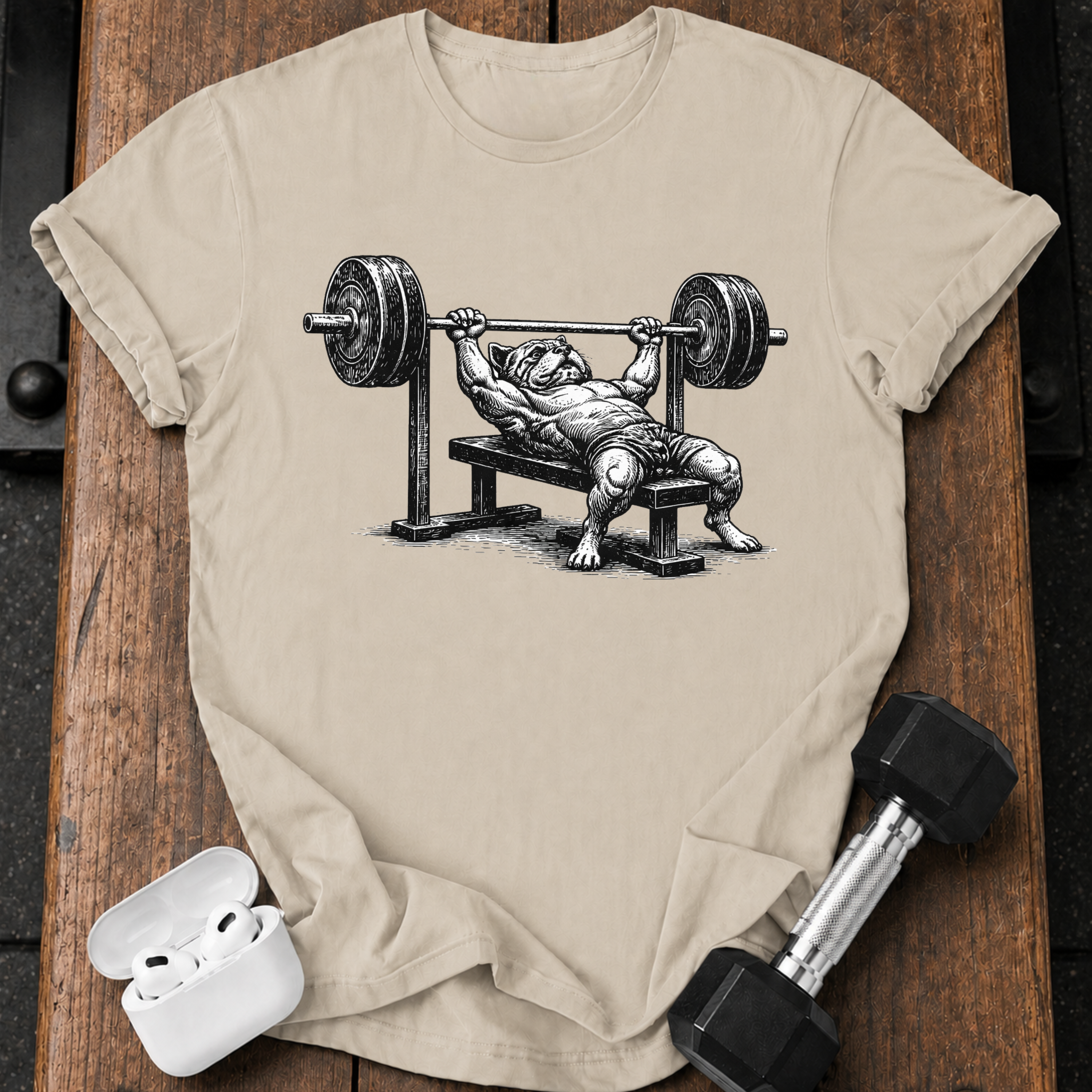 Bulldog Bench Press T-Shirt