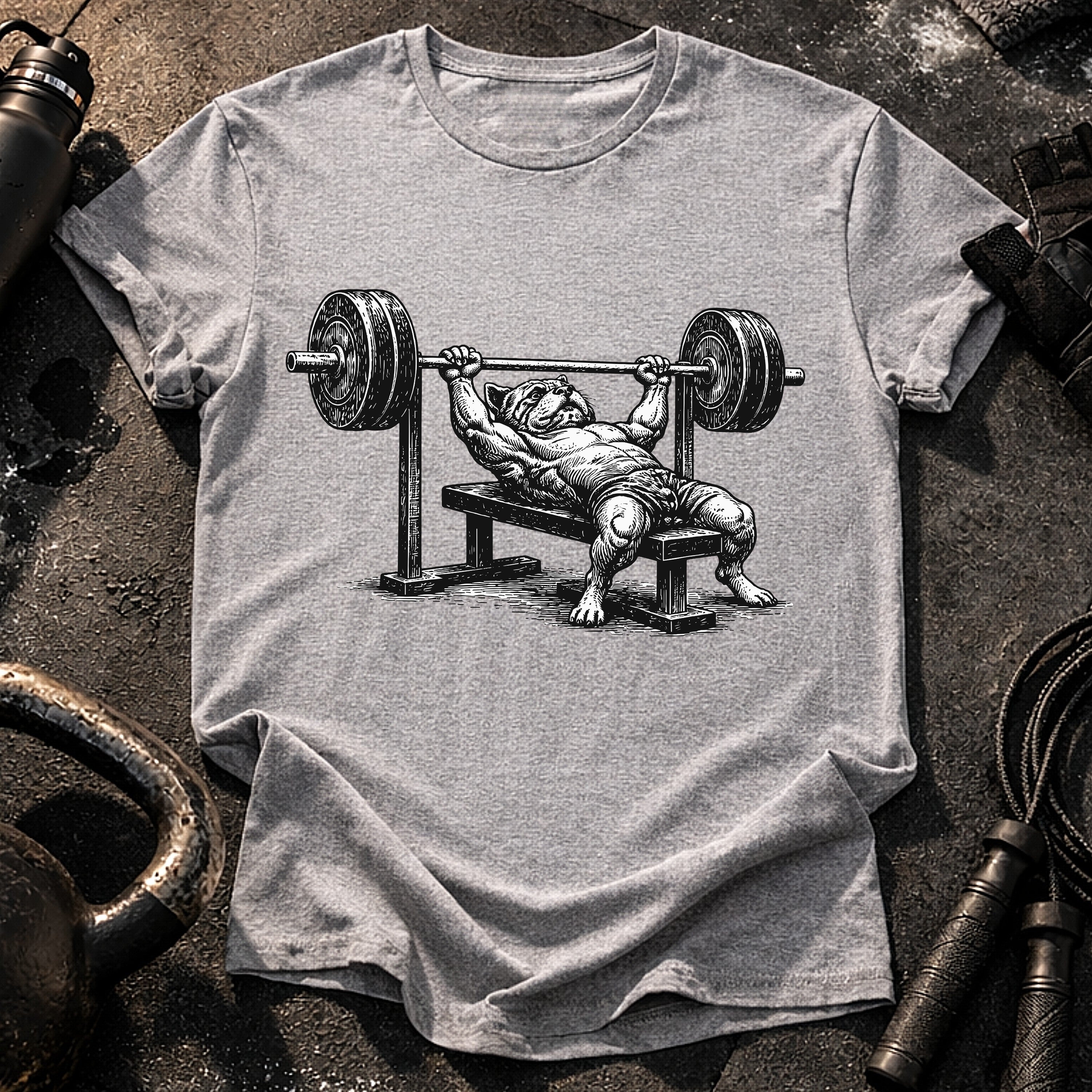 Bulldog Bench Press T-Shirt