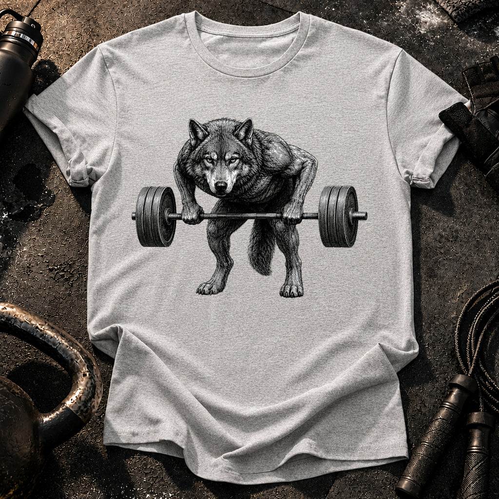 Wolf Barbell Row T-Shirt