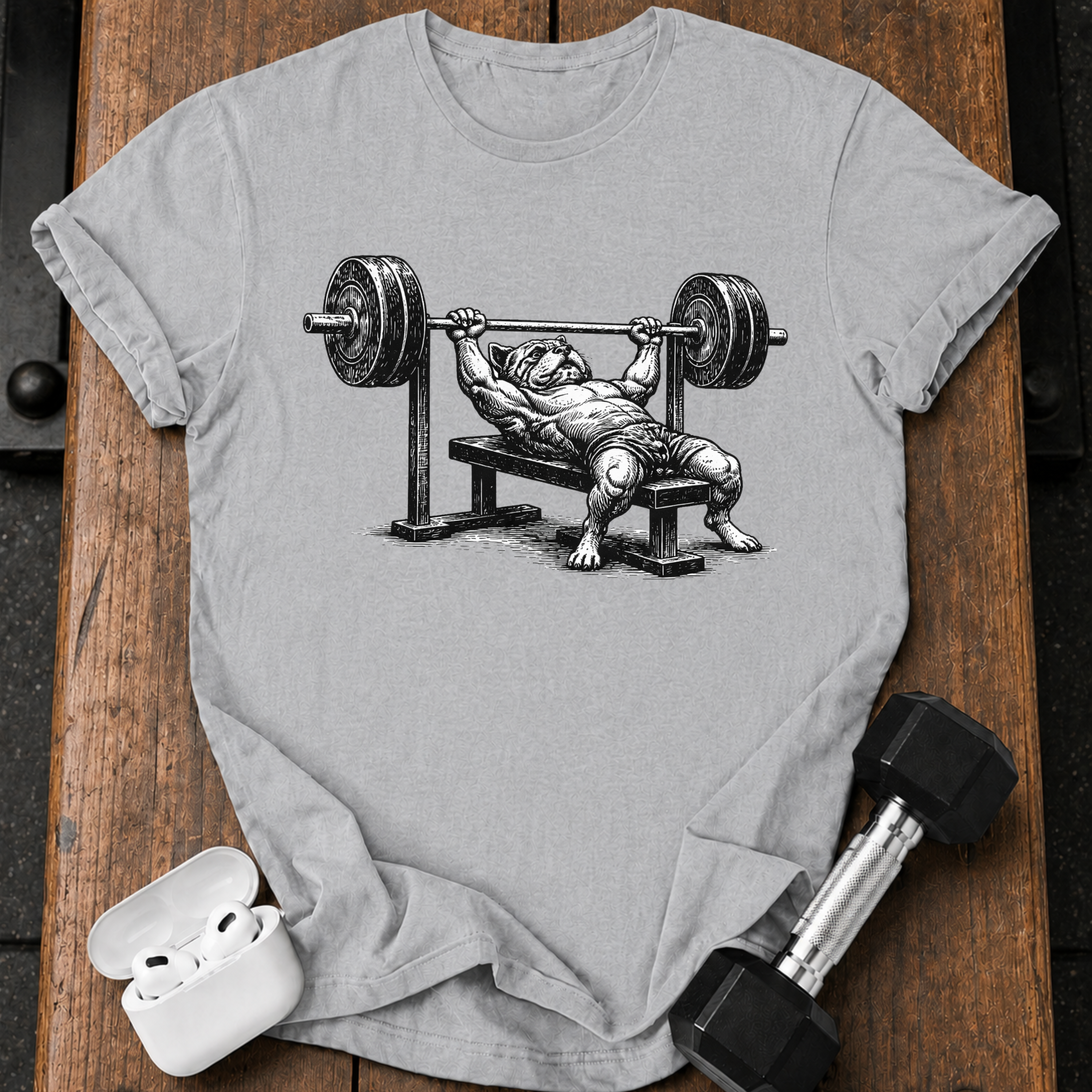 Bulldog Bench Press T-Shirt