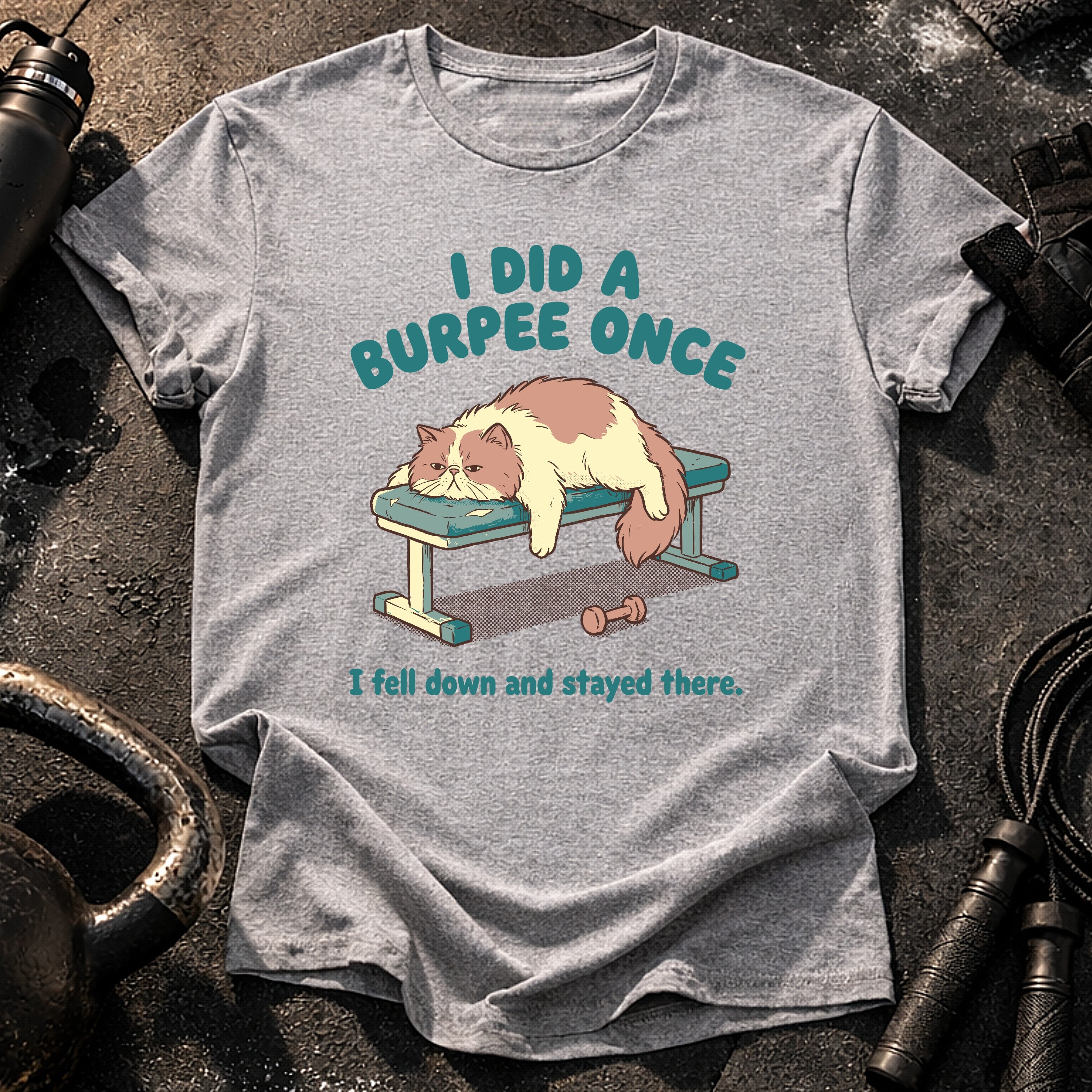 Lazy Burpee Cat T-Shirt