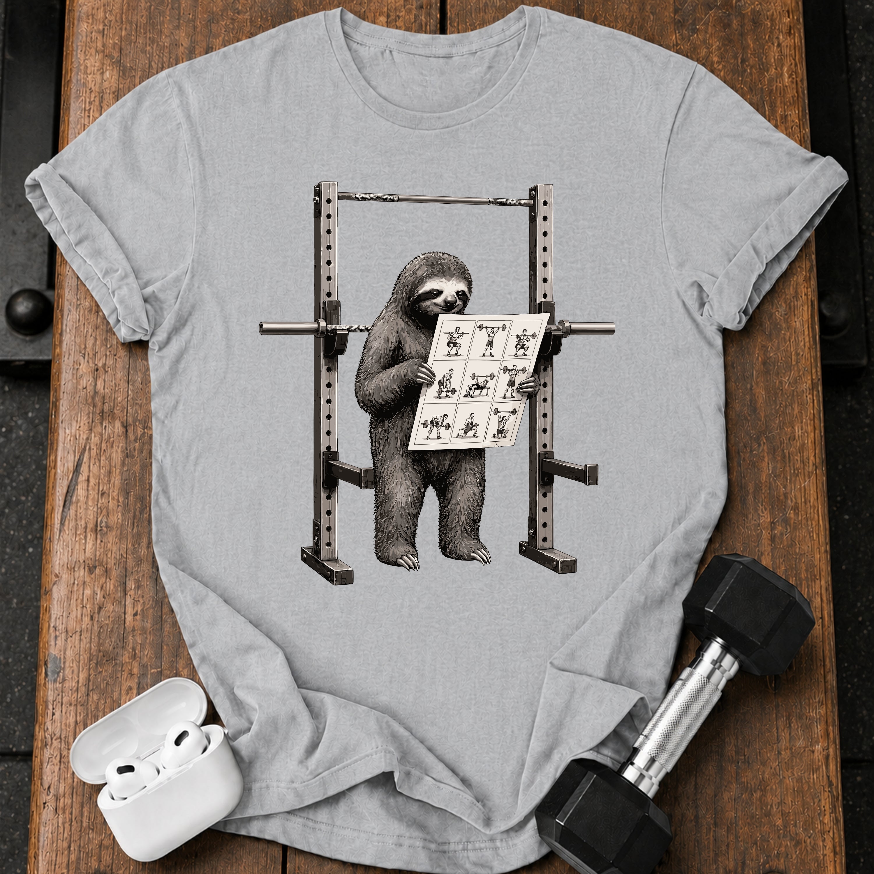 Sloth Workout Instructions T-Shirt